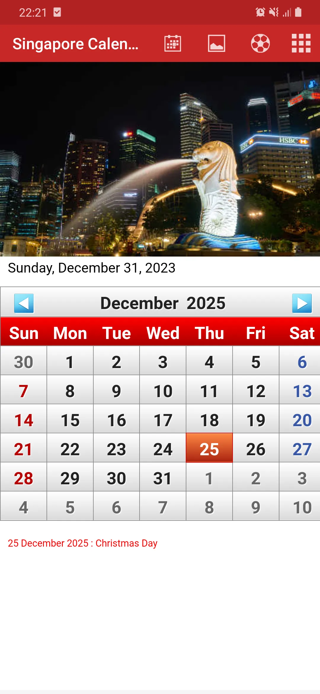 Singapore Calendar 2024 | Indus Appstore | Screenshot