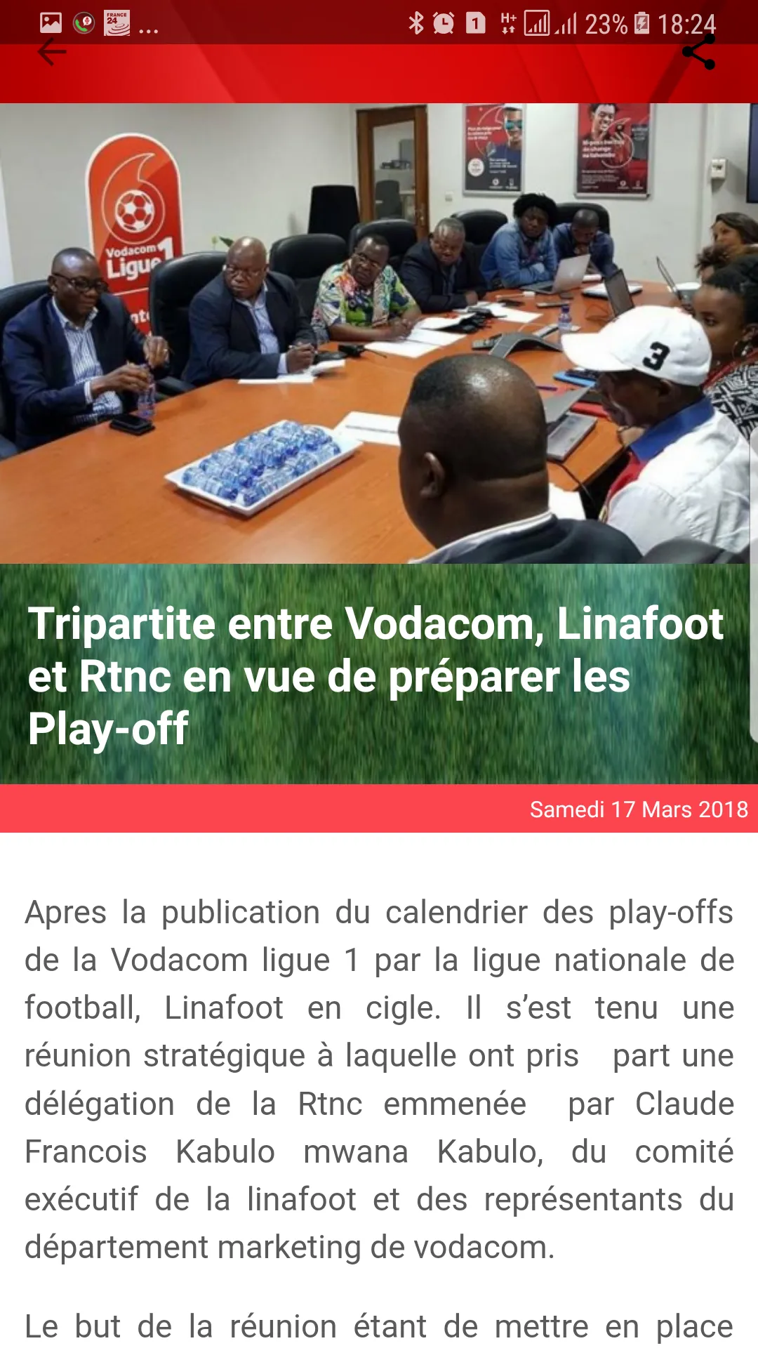 Vodacom Ligue 1 | Indus Appstore | Screenshot