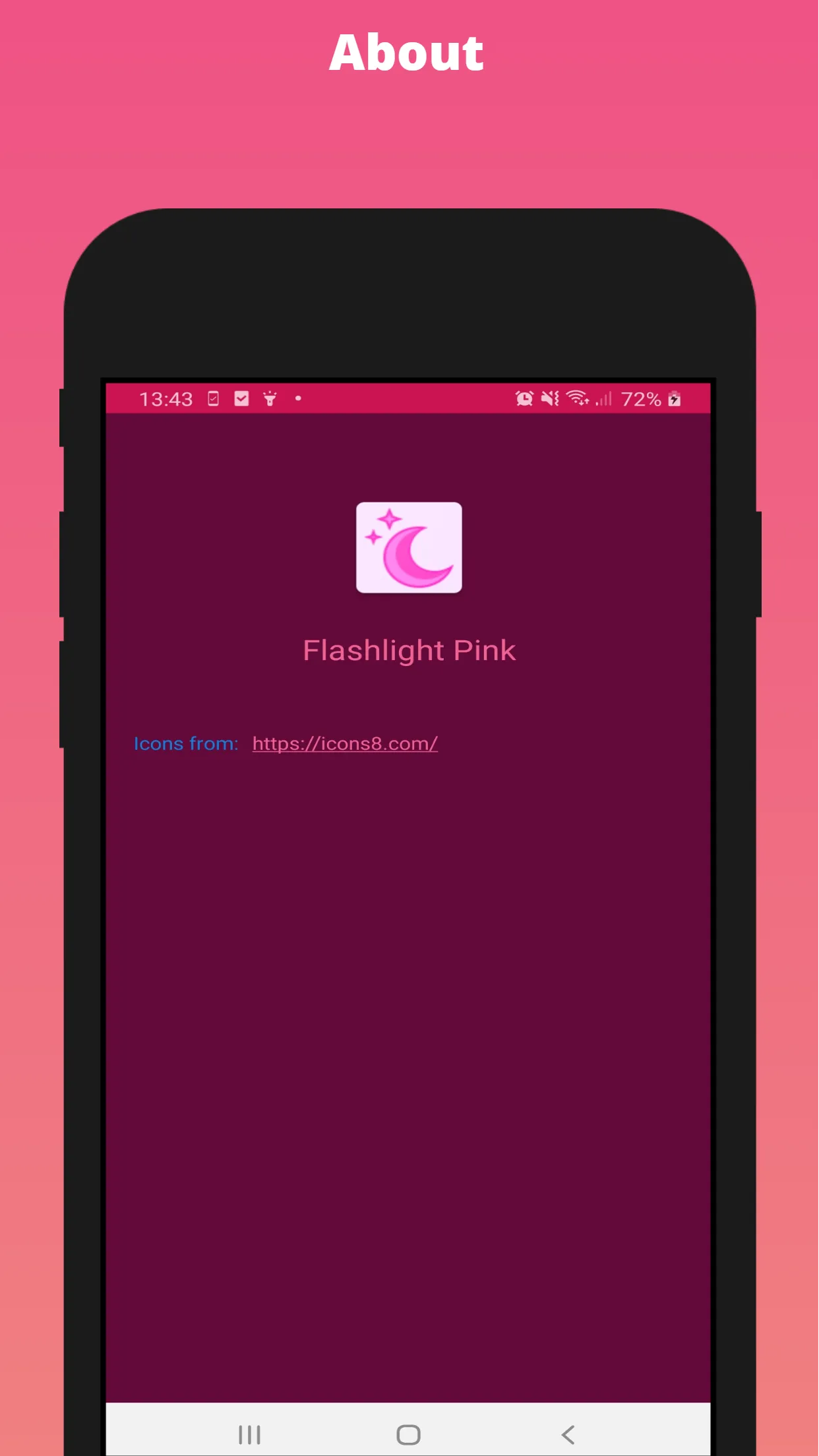 Flashlight Pink color | Indus Appstore | Screenshot