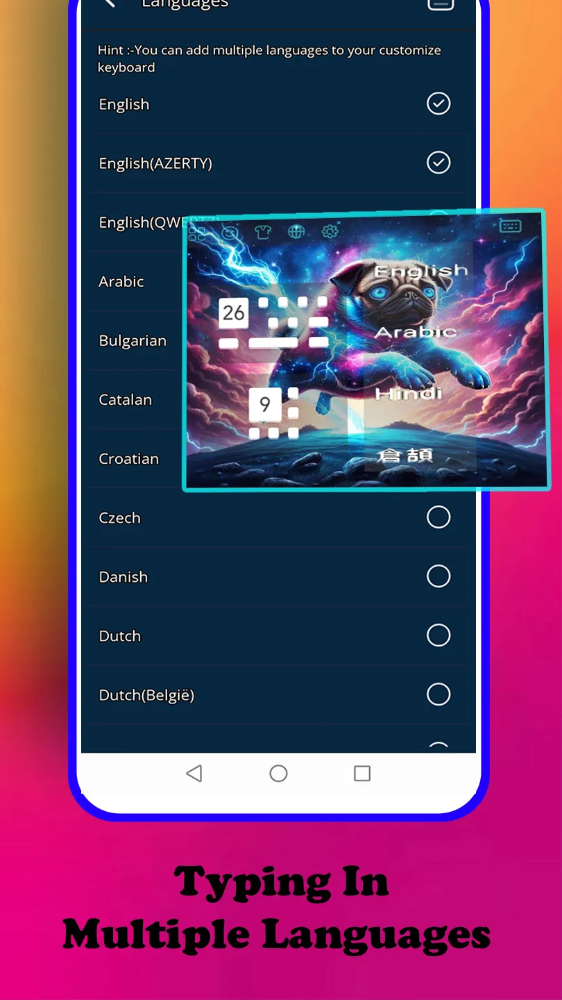 Cute pug dog keyboard | Indus Appstore | Screenshot