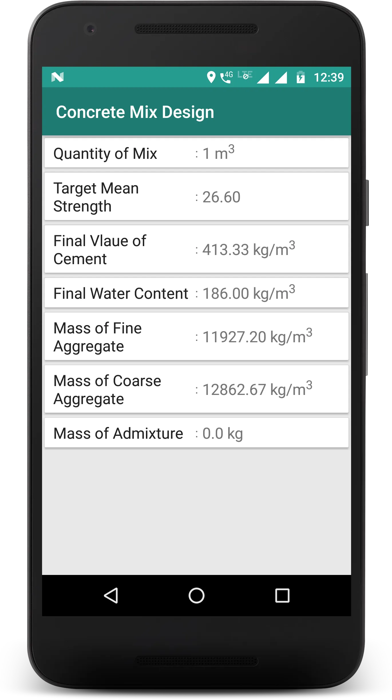 Civil Material Tester | Indus Appstore | Screenshot