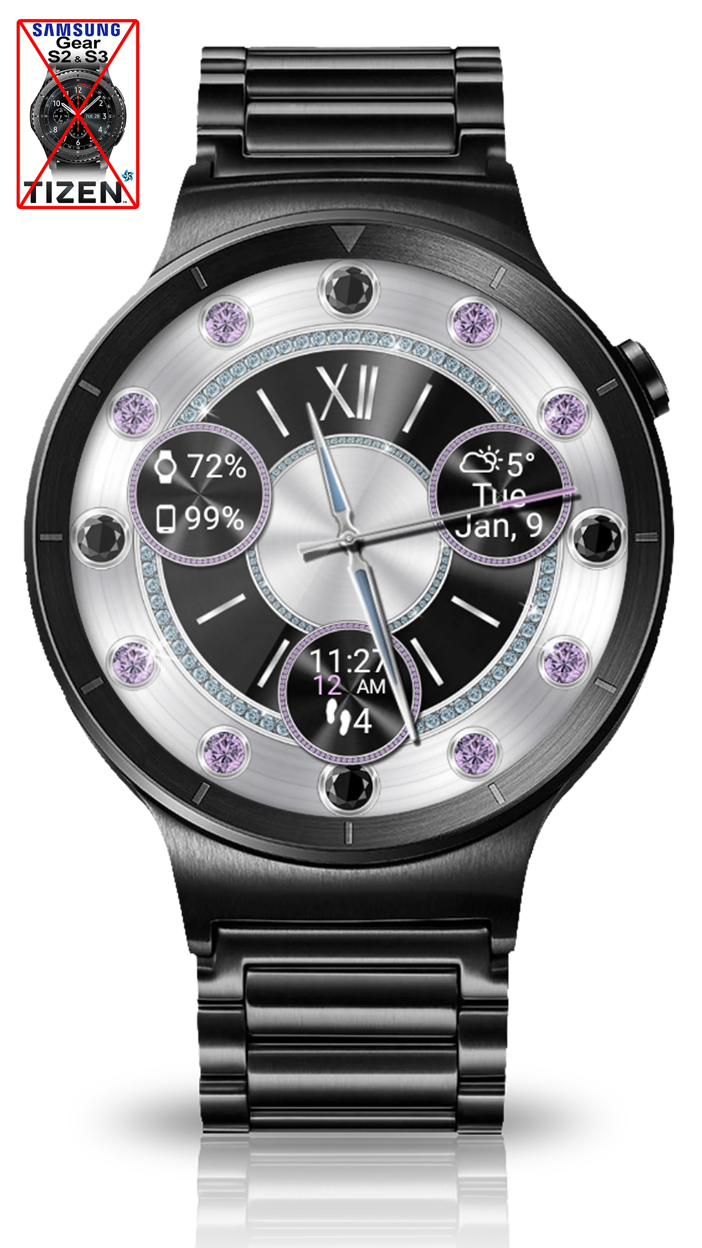 Diamond Royale HD Watch Face | Indus Appstore | Screenshot