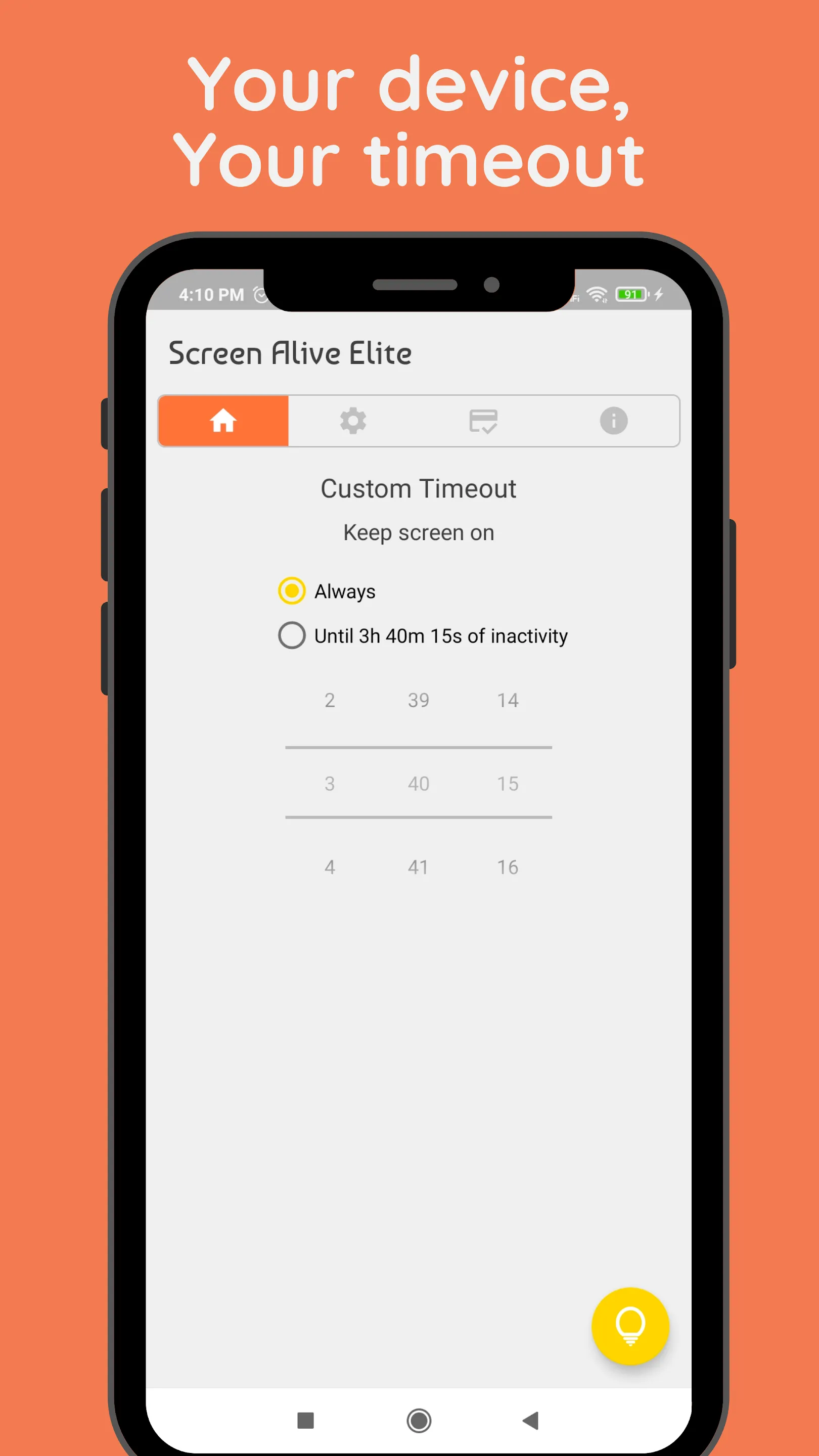 Screen Alive Elite: screen on | Indus Appstore | Screenshot