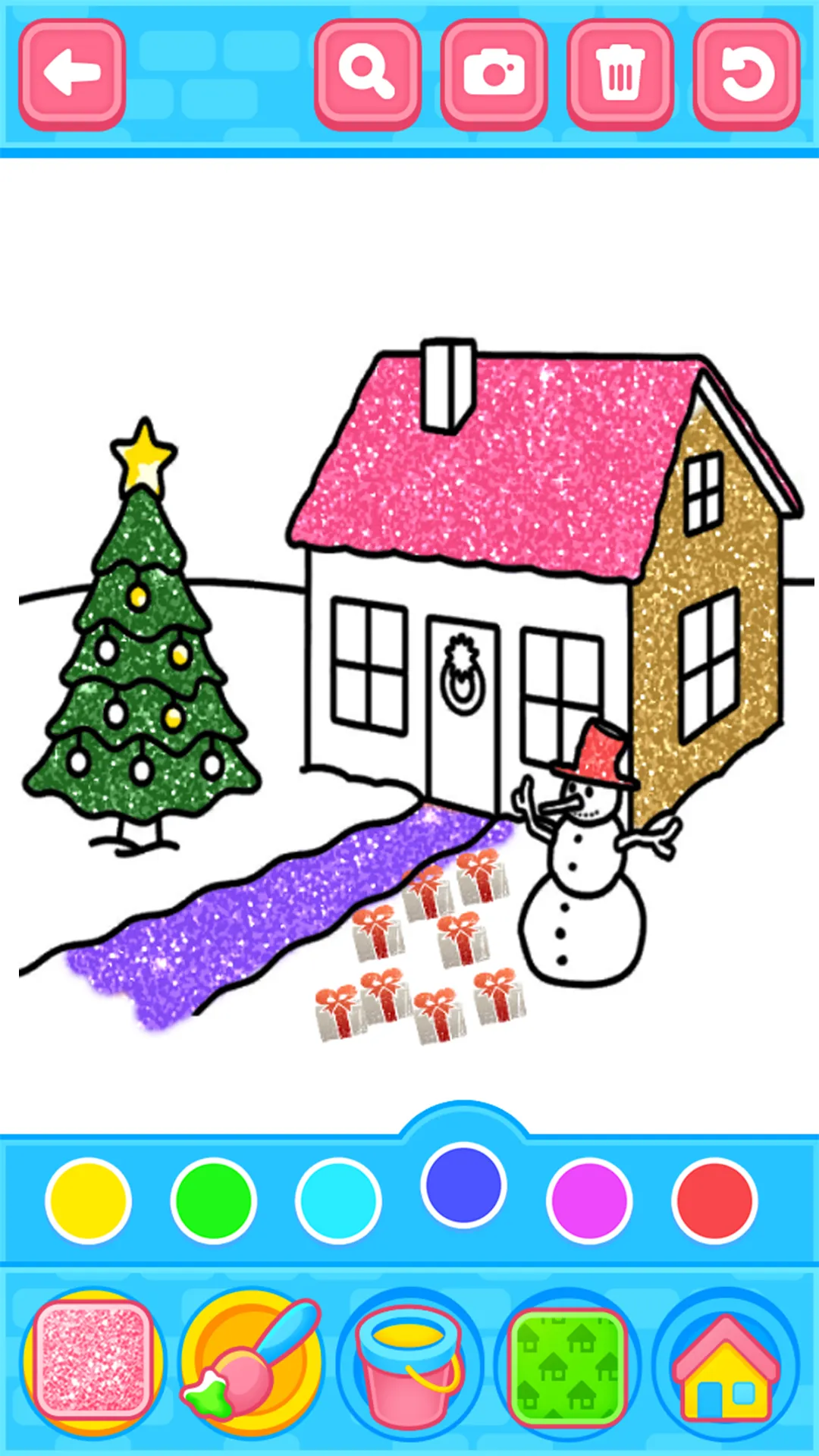 Glitter House Coloring | Indus Appstore | Screenshot