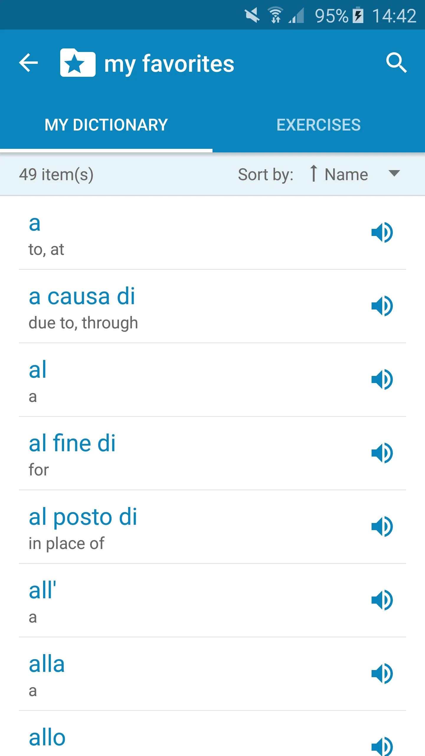 Italian-English Dictionary | Indus Appstore | Screenshot