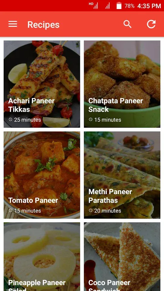 Paneer Recipes Collection | Indus Appstore | Screenshot