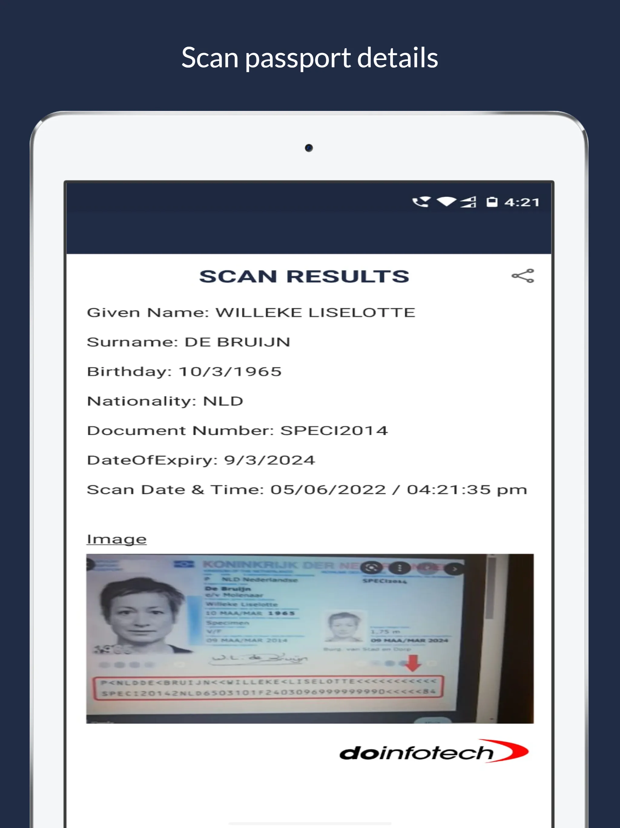 e-passport Scanner | Indus Appstore | Screenshot