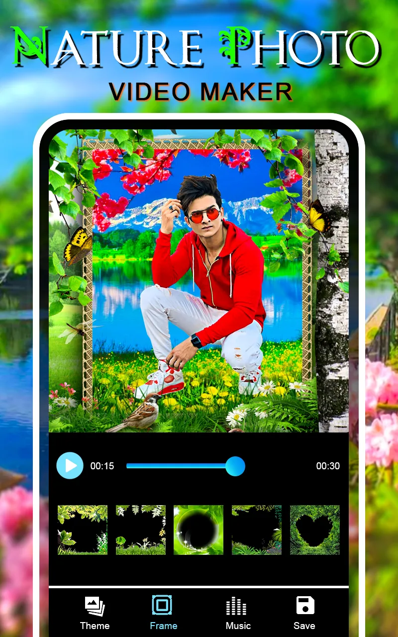 Nature photo video maker songs | Indus Appstore | Screenshot