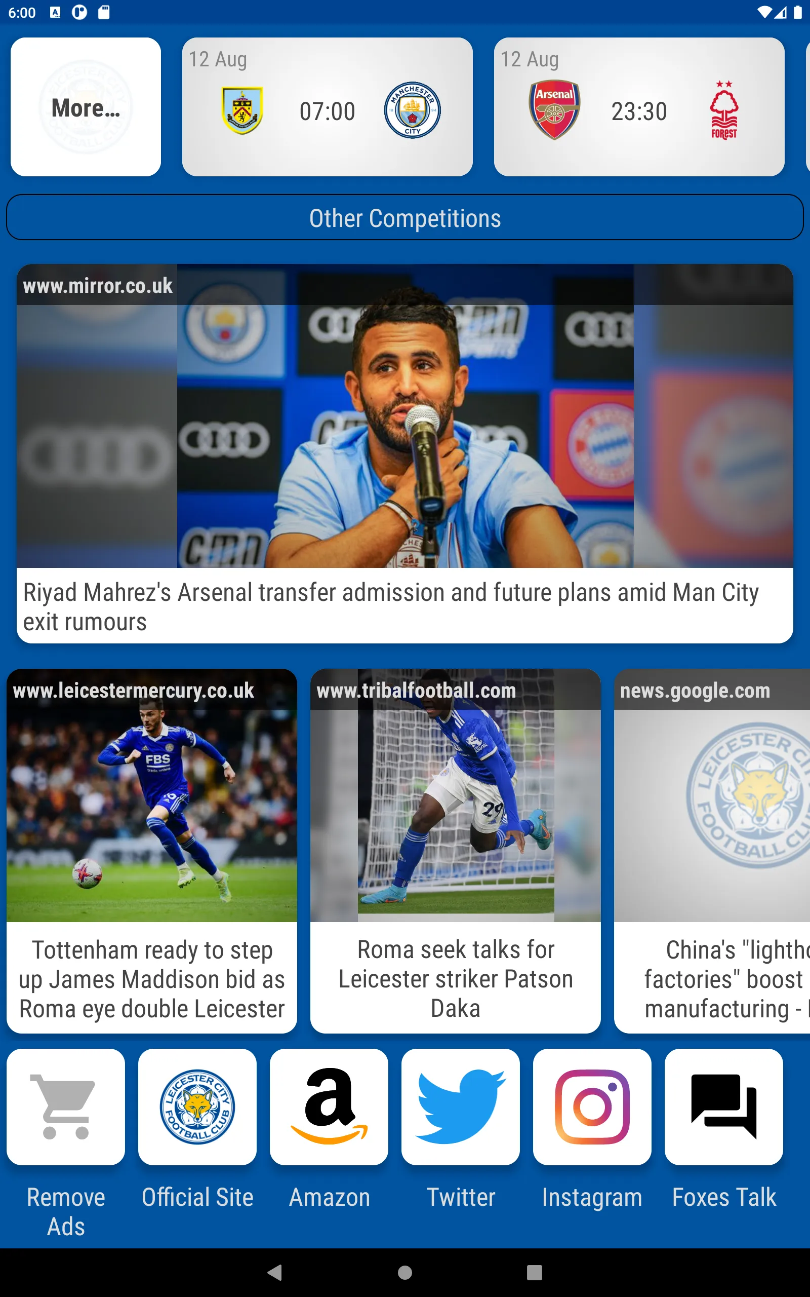 Leicester City Fan App | Indus Appstore | Screenshot