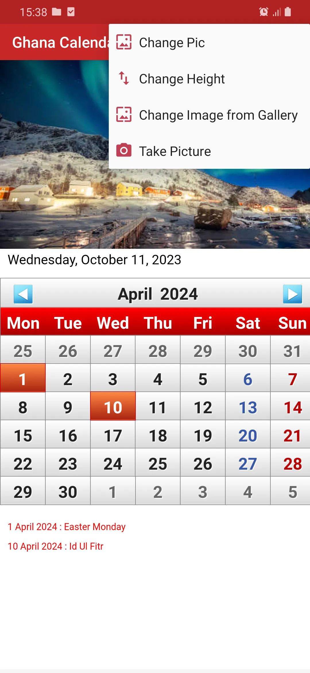 Ghana Calendar 2025 | Indus Appstore | Screenshot