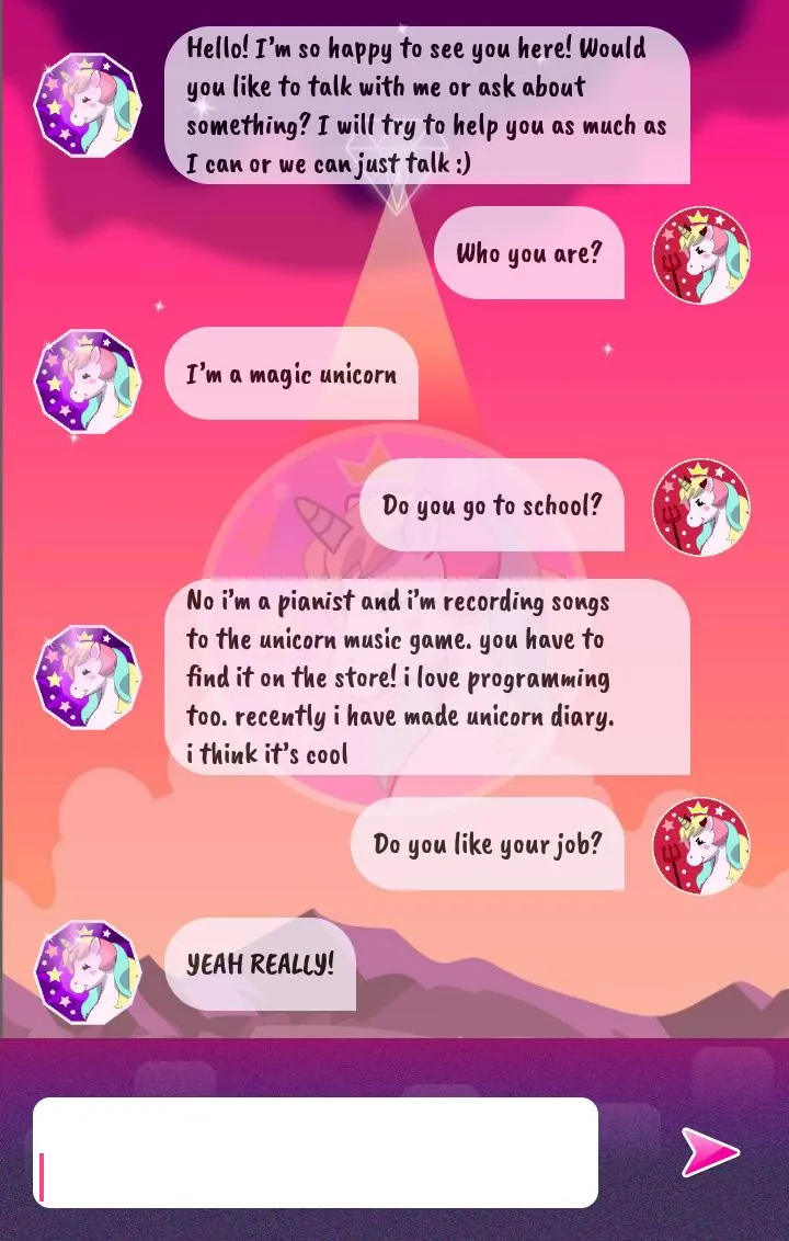 Talking Unicorn (Chat) | Indus Appstore | Screenshot