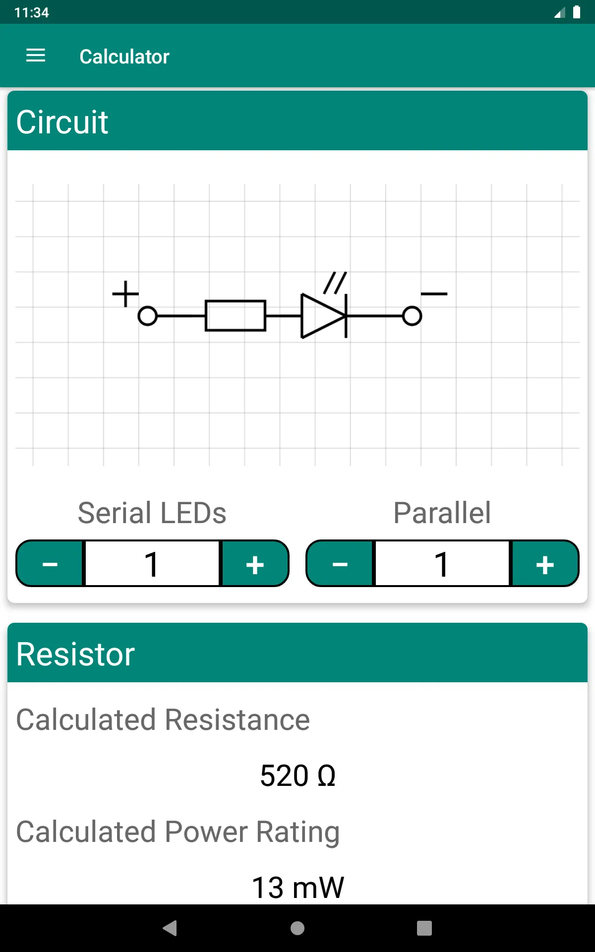 LED Resistor - Calculator | Indus Appstore | Screenshot