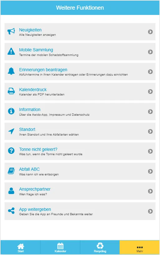 Pullach Abfall-App | Indus Appstore | Screenshot