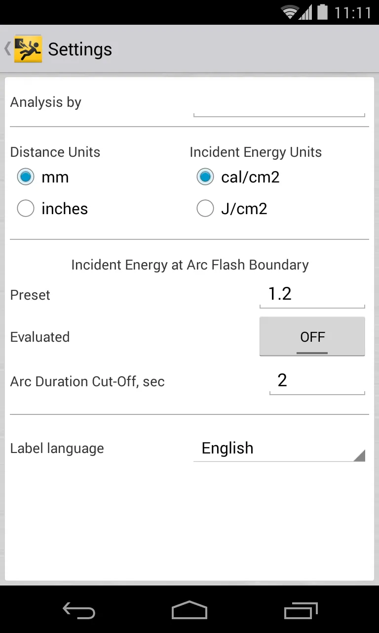 Arc Flash Calculator Labeling | Indus Appstore | Screenshot