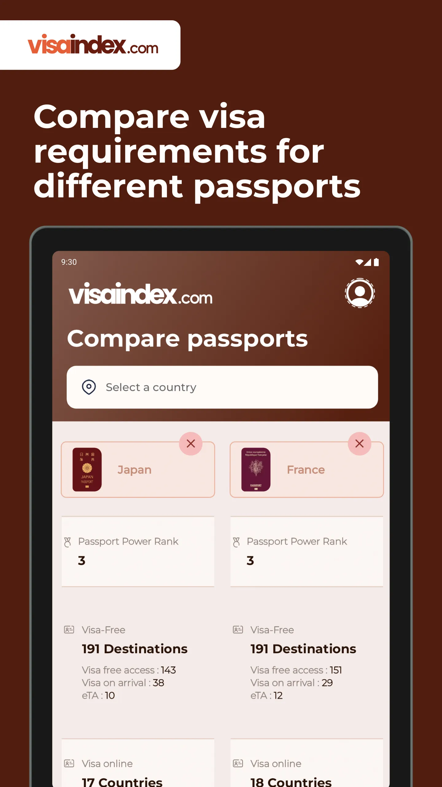 Visa Index | Indus Appstore | Screenshot