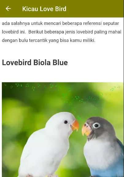 Suara Kicau Love Bird Juara | Indus Appstore | Screenshot