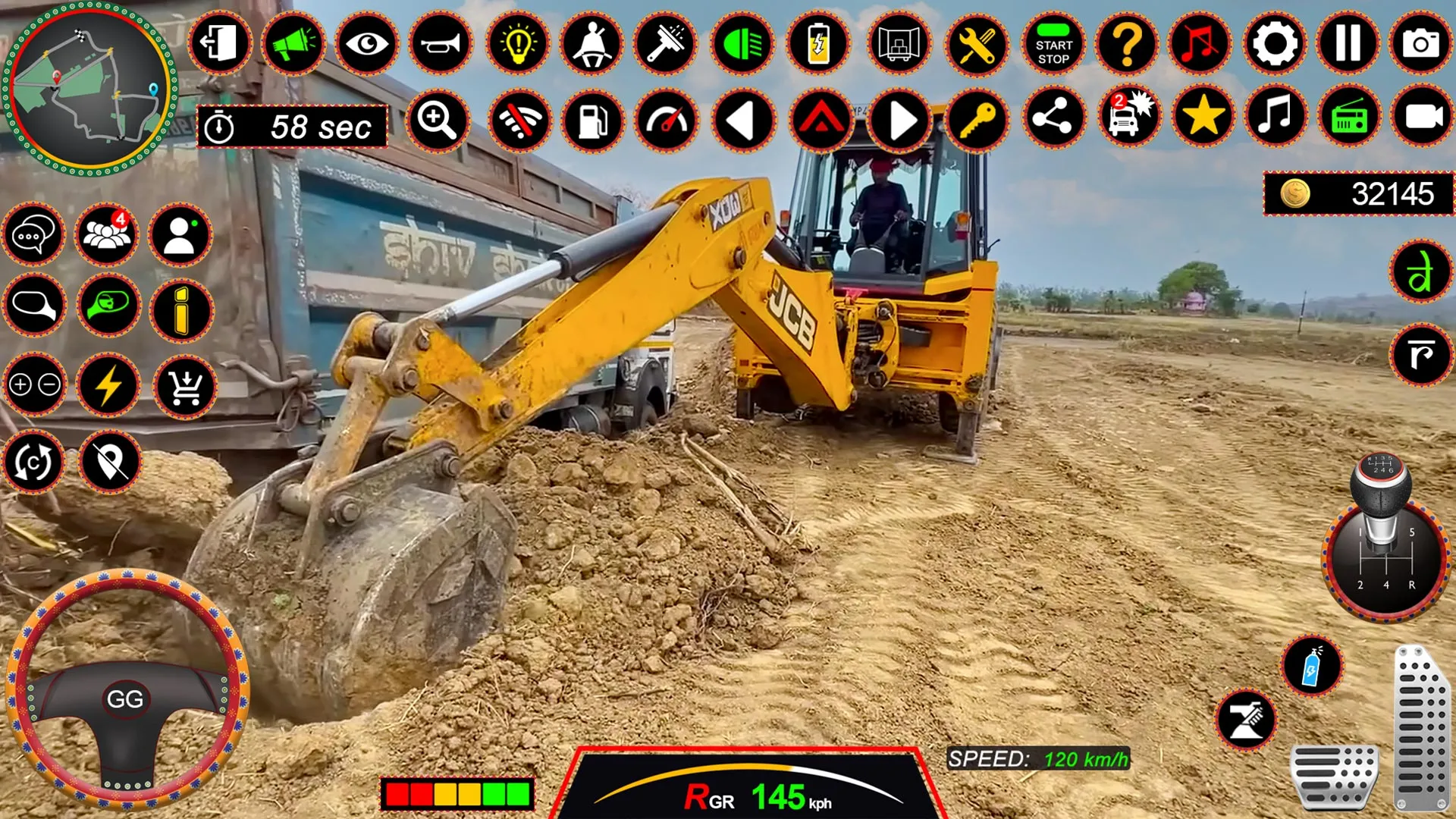 JCB 3Dx Backhoe Loader Driving | Indus Appstore | Screenshot