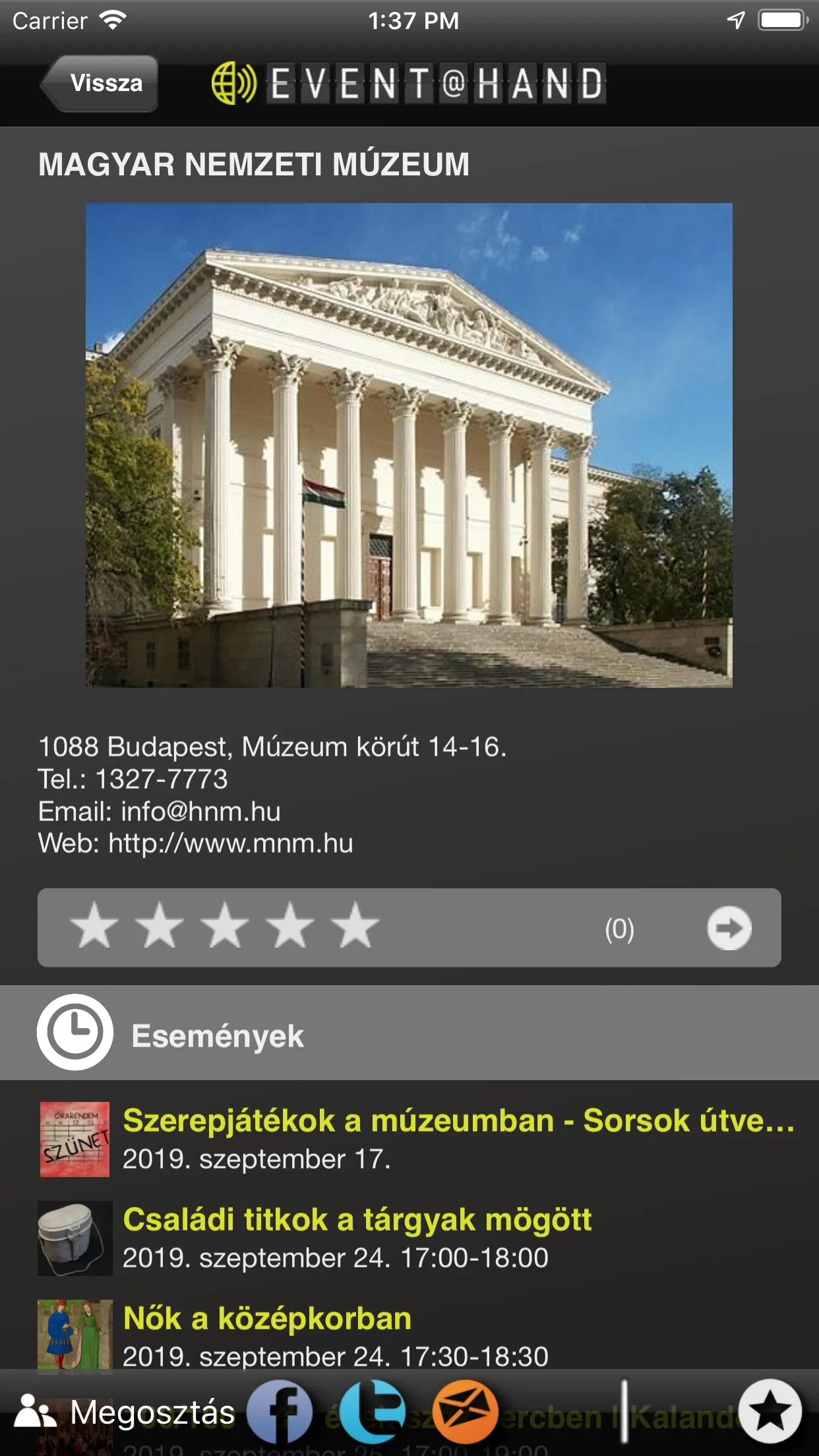 Múzeumok Őszi Fesztiválja EVEN | Indus Appstore | Screenshot