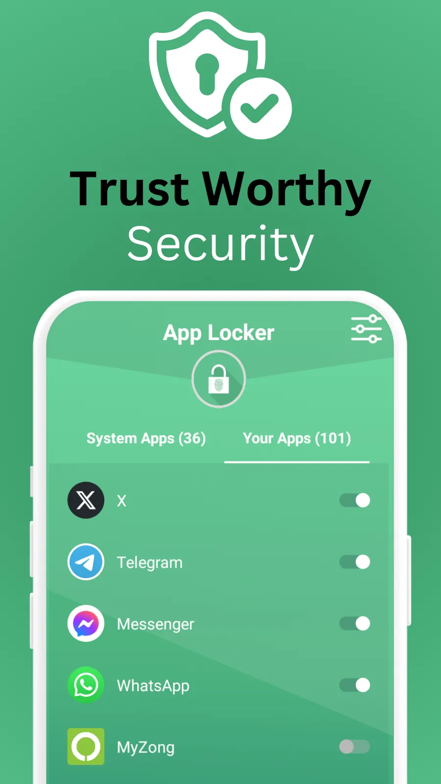 AppLock -  Secure Apps Lock | Indus Appstore | Screenshot