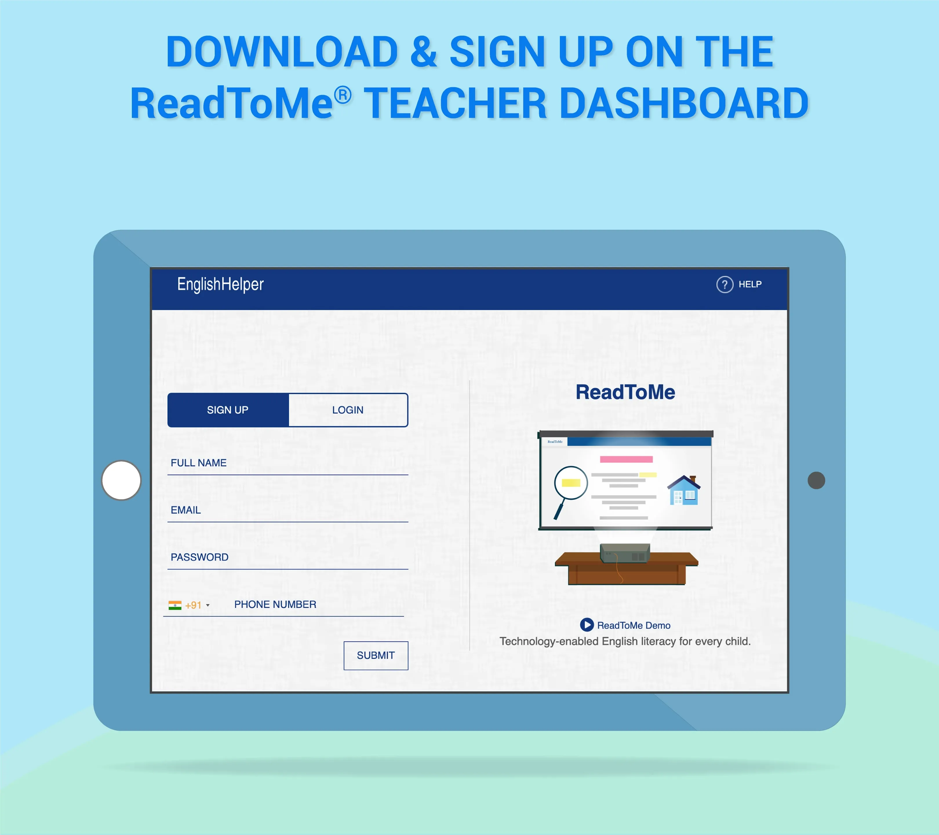 ReadToMe Teacher Dashboard | Indus Appstore | Screenshot