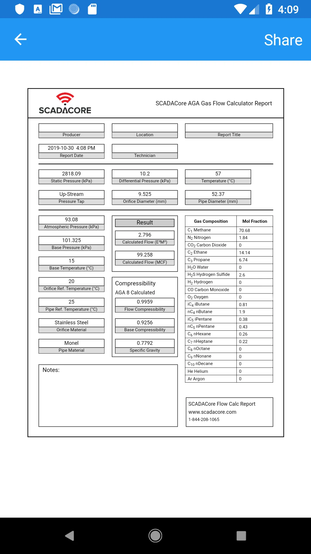 SCADACore AGA Gas Flow Calcula | Indus Appstore | Screenshot