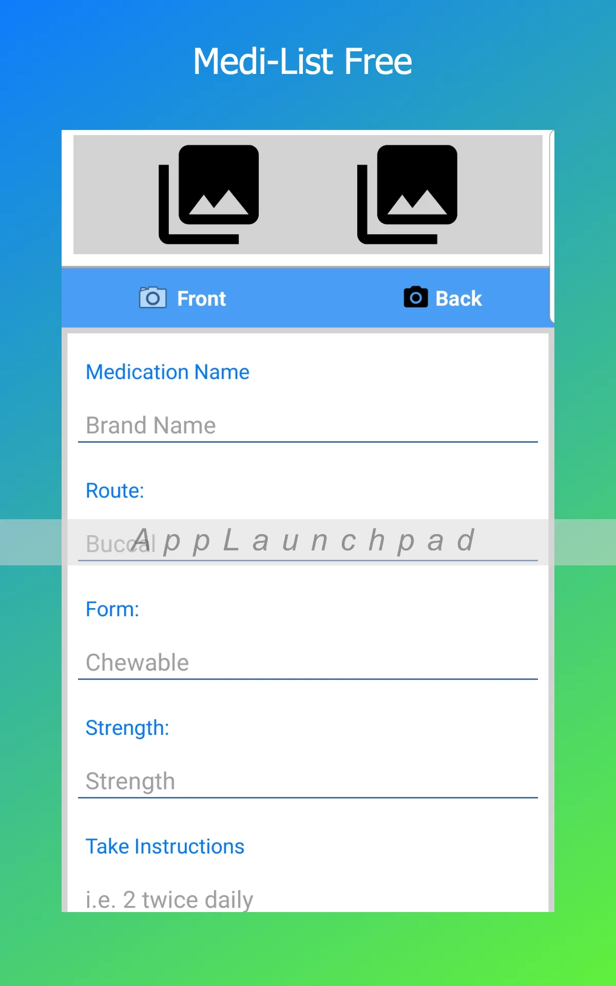 Medi-List Medication List | Indus Appstore | Screenshot