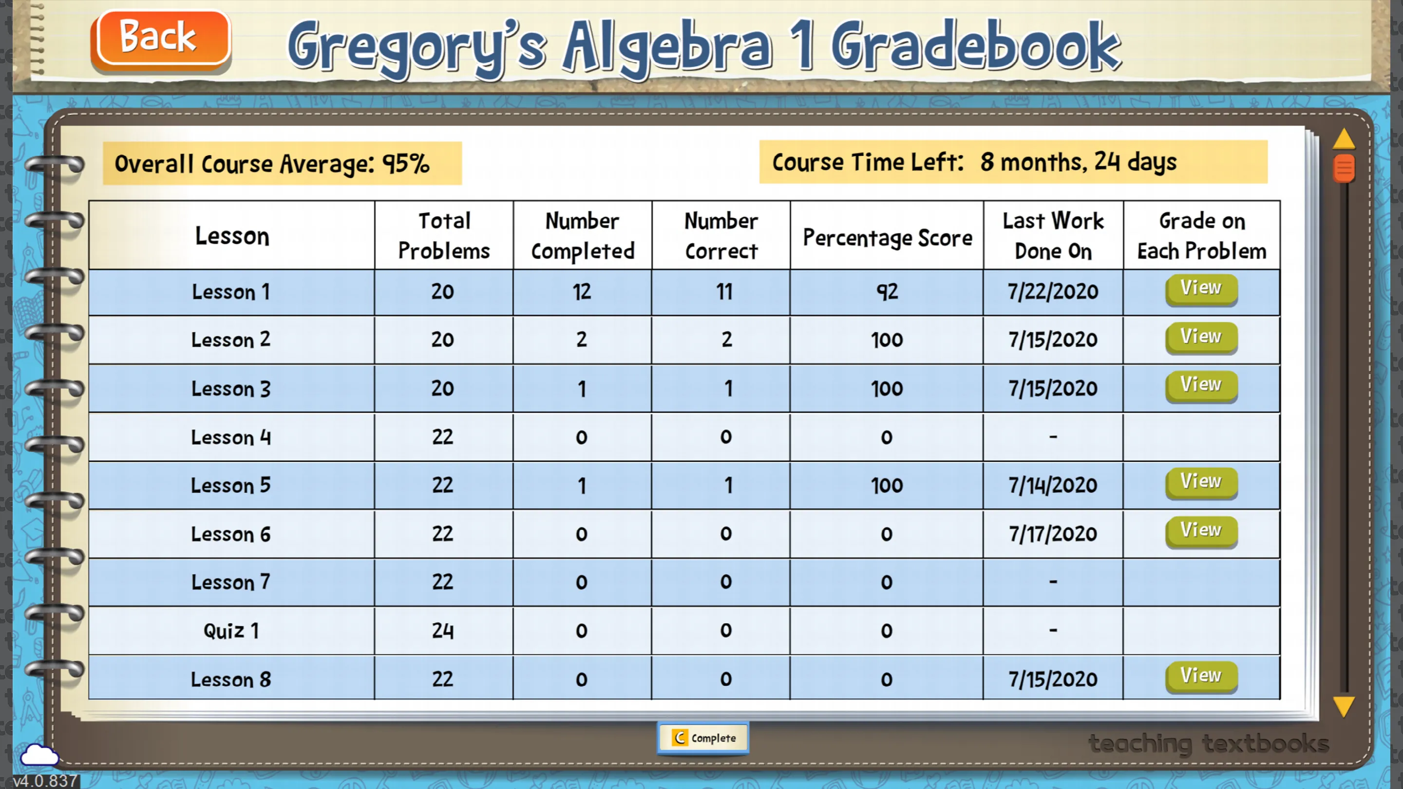 TT Algebra 1 | Indus Appstore | Screenshot