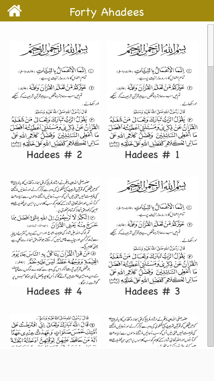 احادیث نبویﷺ مع اردو ترجمہ | Indus Appstore | Screenshot