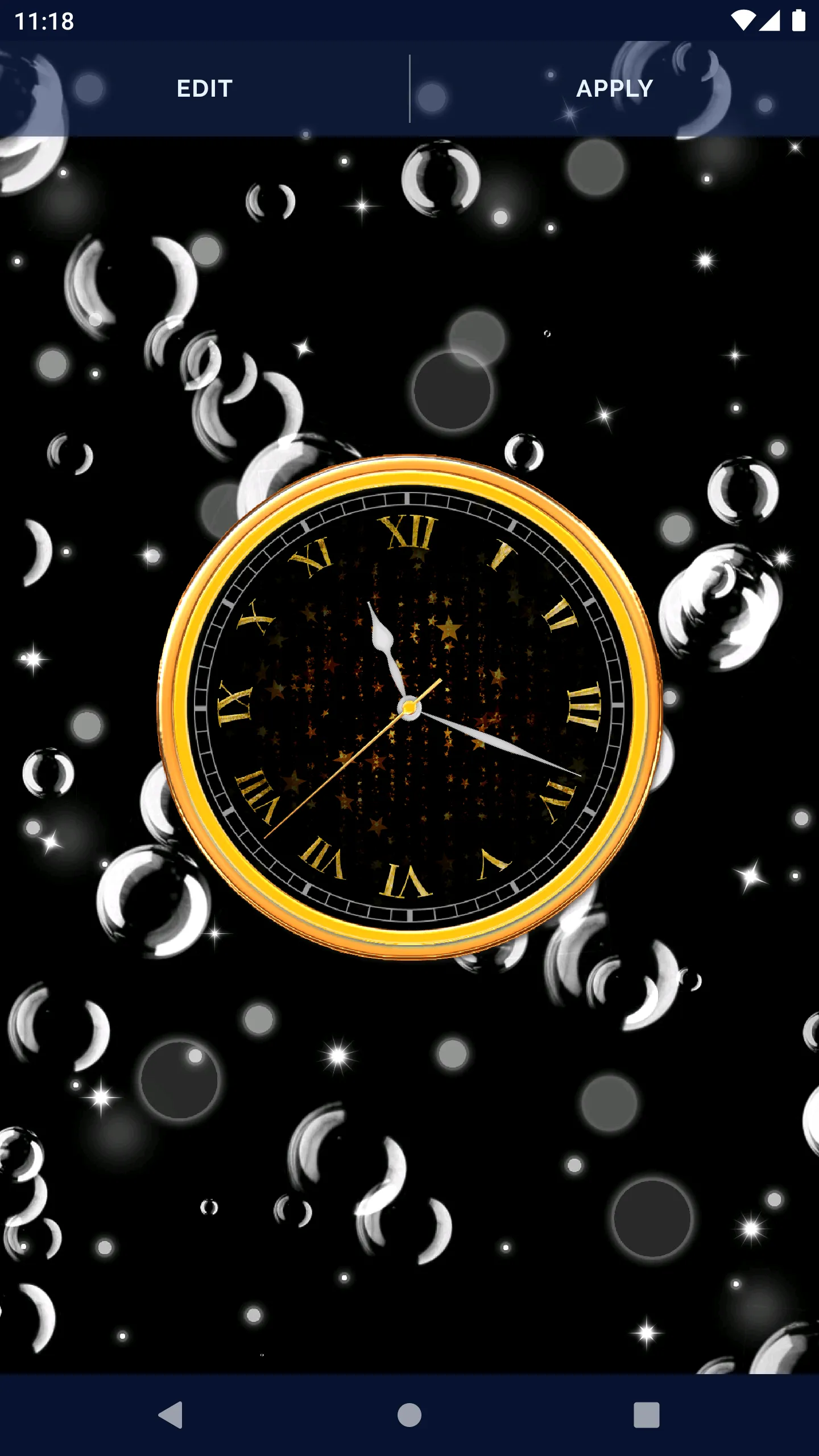 Black Clock Live Wallpaper | Indus Appstore | Screenshot