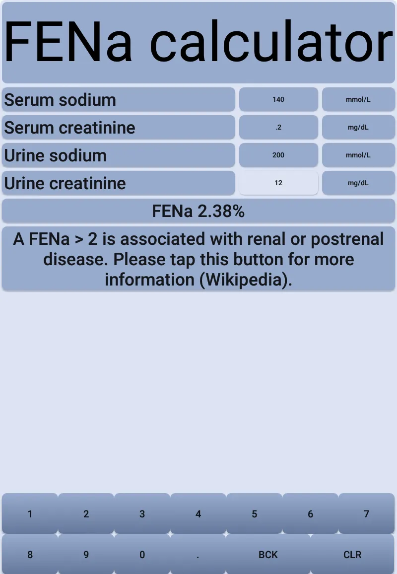 FENa - Fractional Excretion of | Indus Appstore | Screenshot