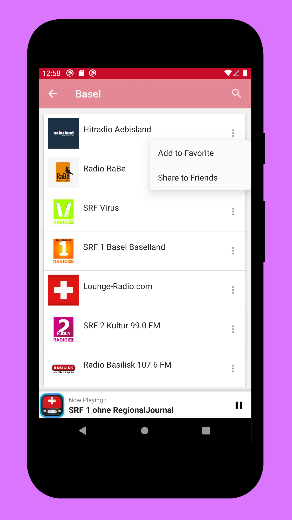 Radio Switzerland + Radio FM | Indus Appstore | Screenshot