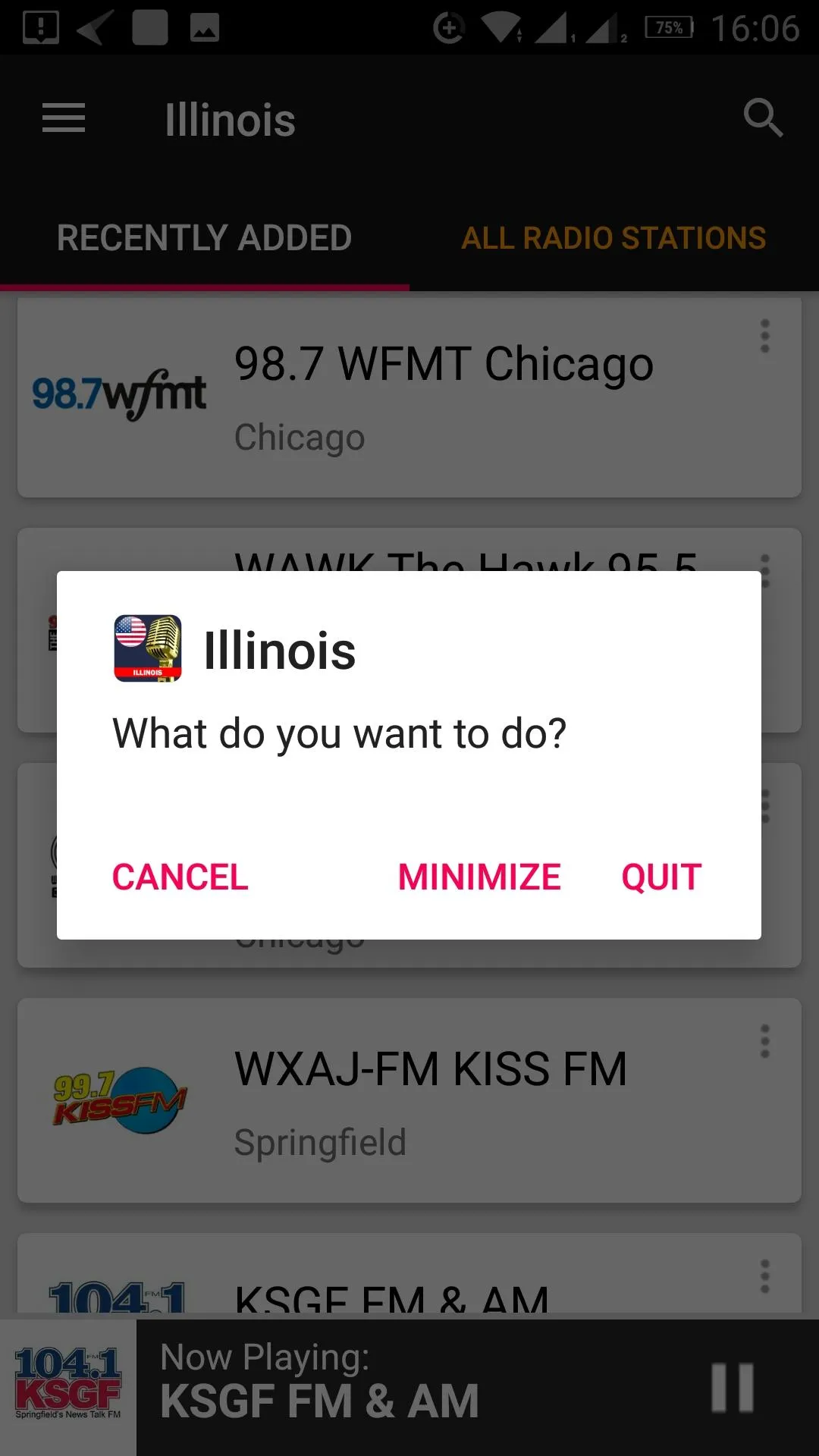 Illinois Radio Stations - USA | Indus Appstore | Screenshot