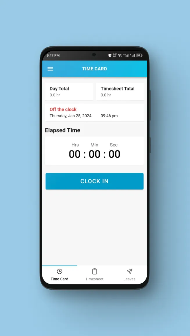 Hour Timesheet Mobile© | Indus Appstore | Screenshot