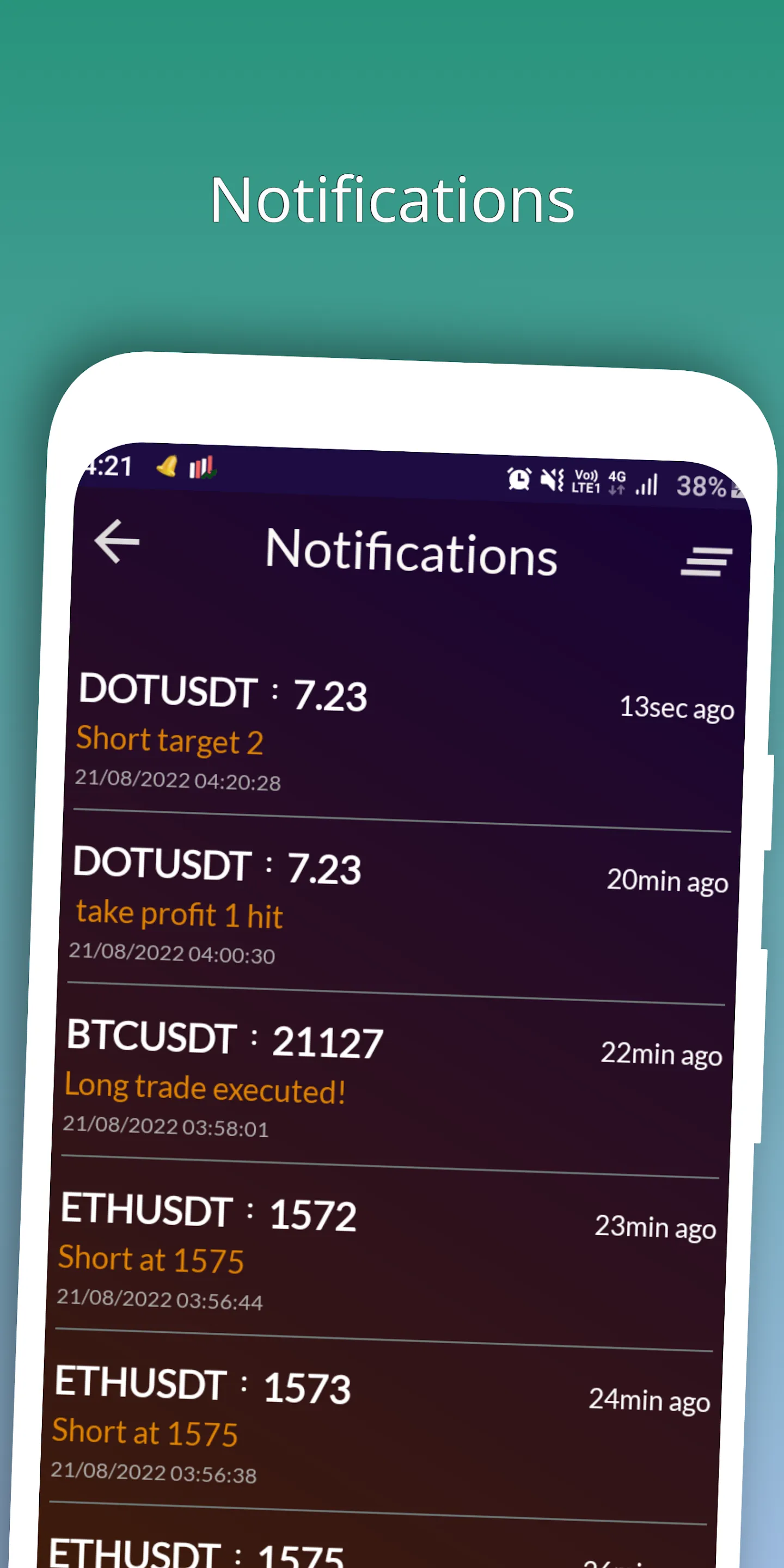 Crypto Alerts - For binance | Indus Appstore | Screenshot