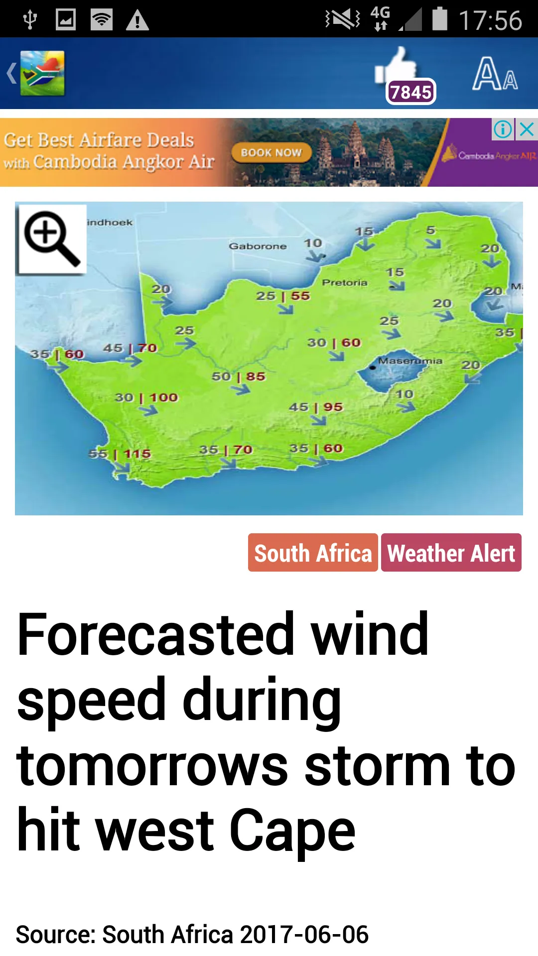 South Africa Weather | Indus Appstore | Screenshot