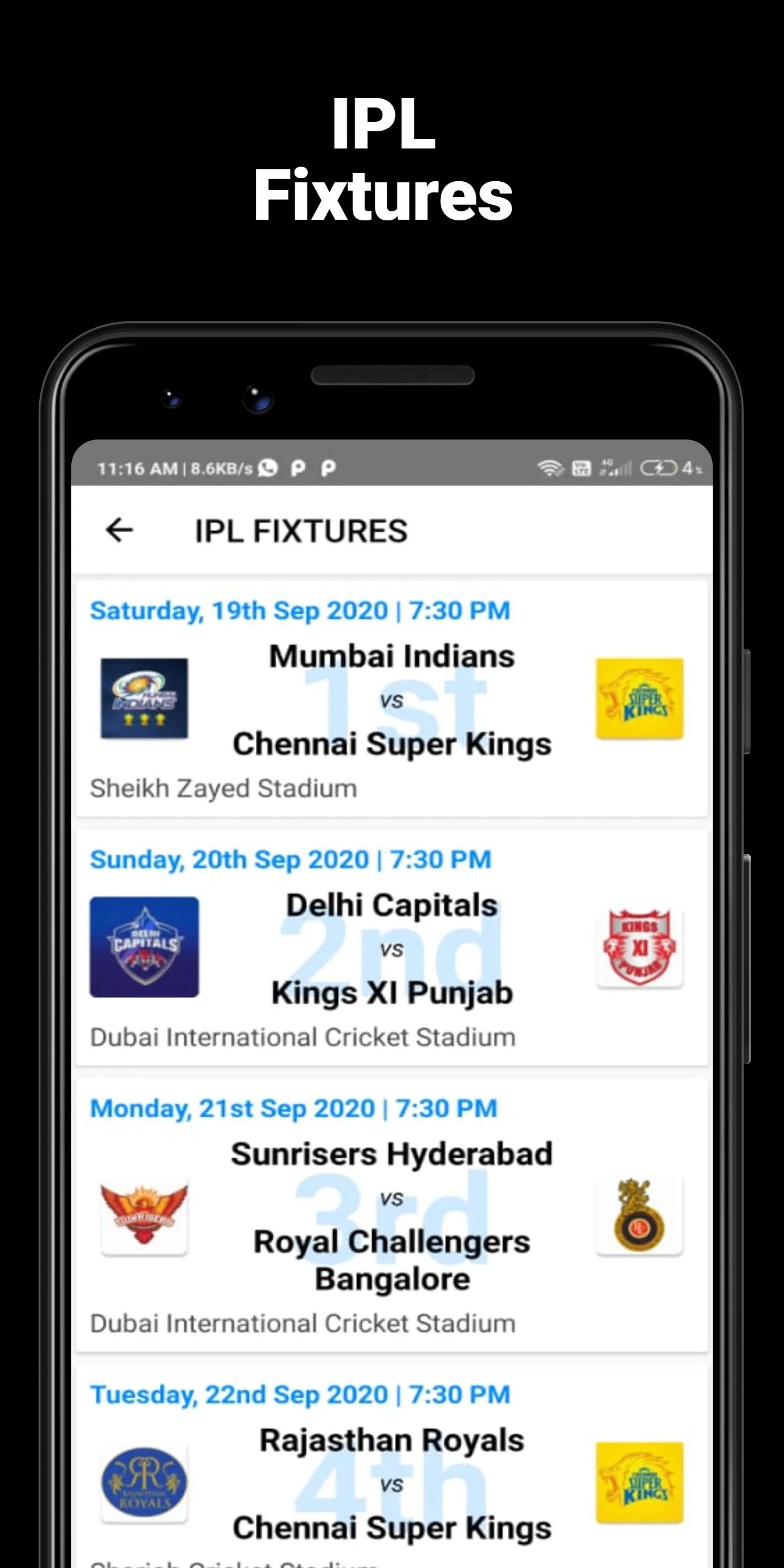 CricDuniya - Schedule, Teams,  | Indus Appstore | Screenshot