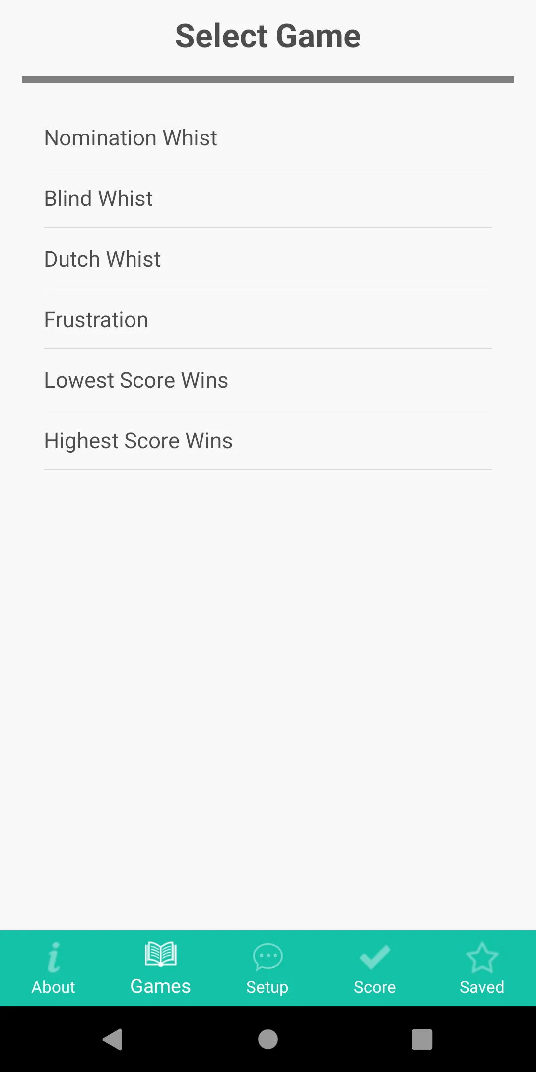 Whist Scorer | Indus Appstore | Screenshot