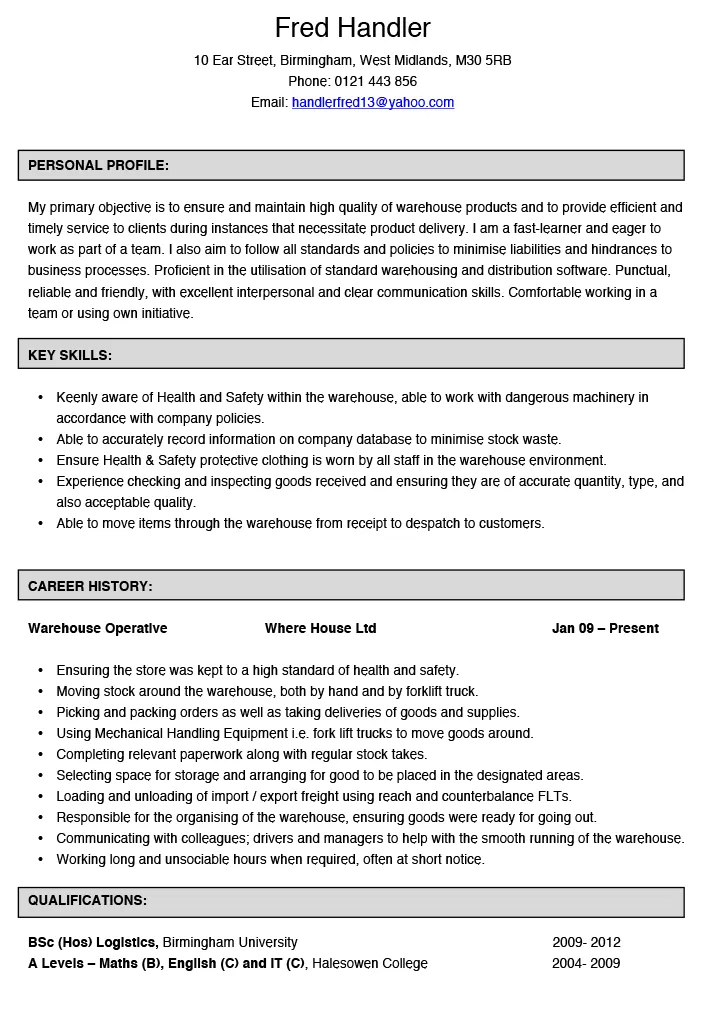CV Examples: PDF CV Templates | Indus Appstore | Screenshot