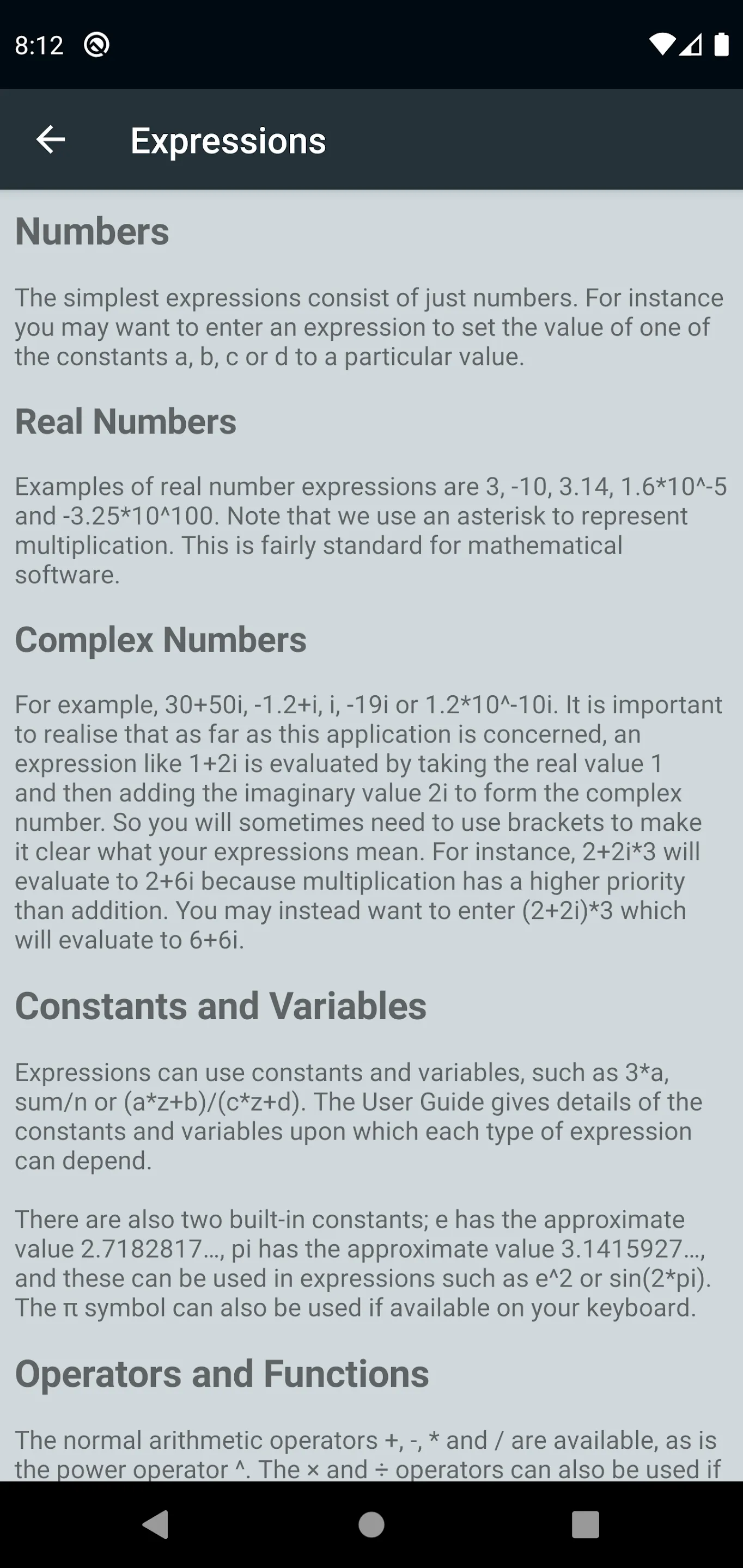 Complex Sequence Calculator | Indus Appstore | Screenshot