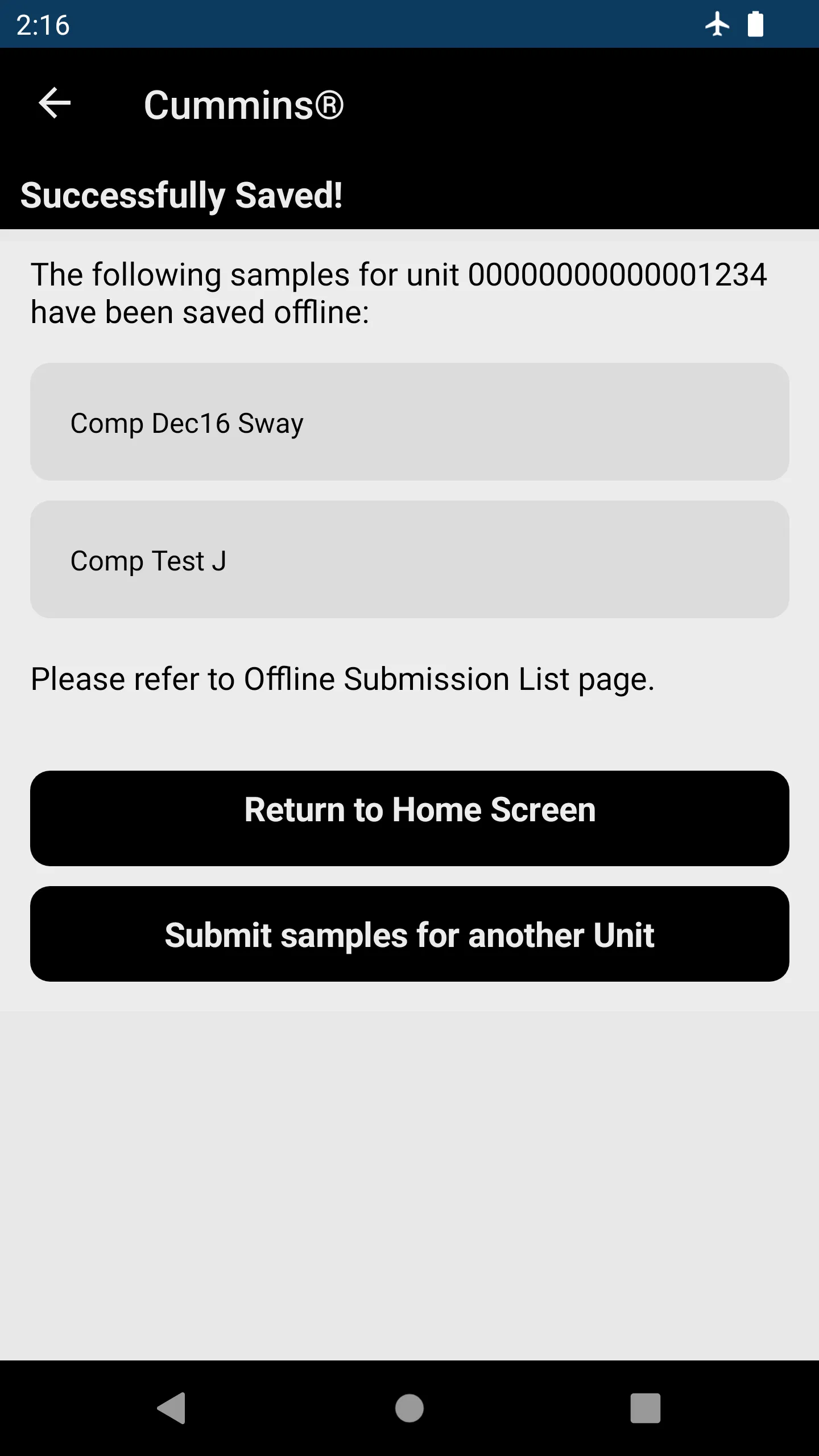 Cummins Active Care Testing | Indus Appstore | Screenshot