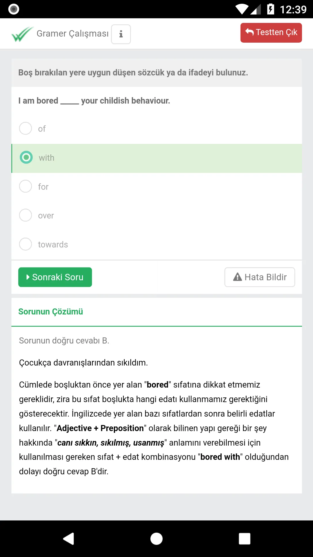 WordTest Canlı İngilizce Bilgi | Indus Appstore | Screenshot