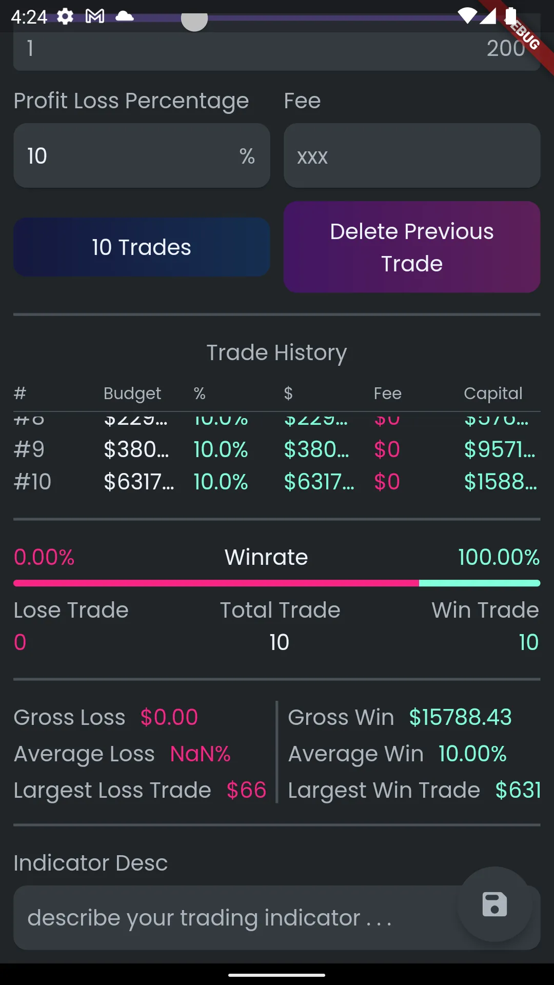 Trading Strategy Tester | Indus Appstore | Screenshot