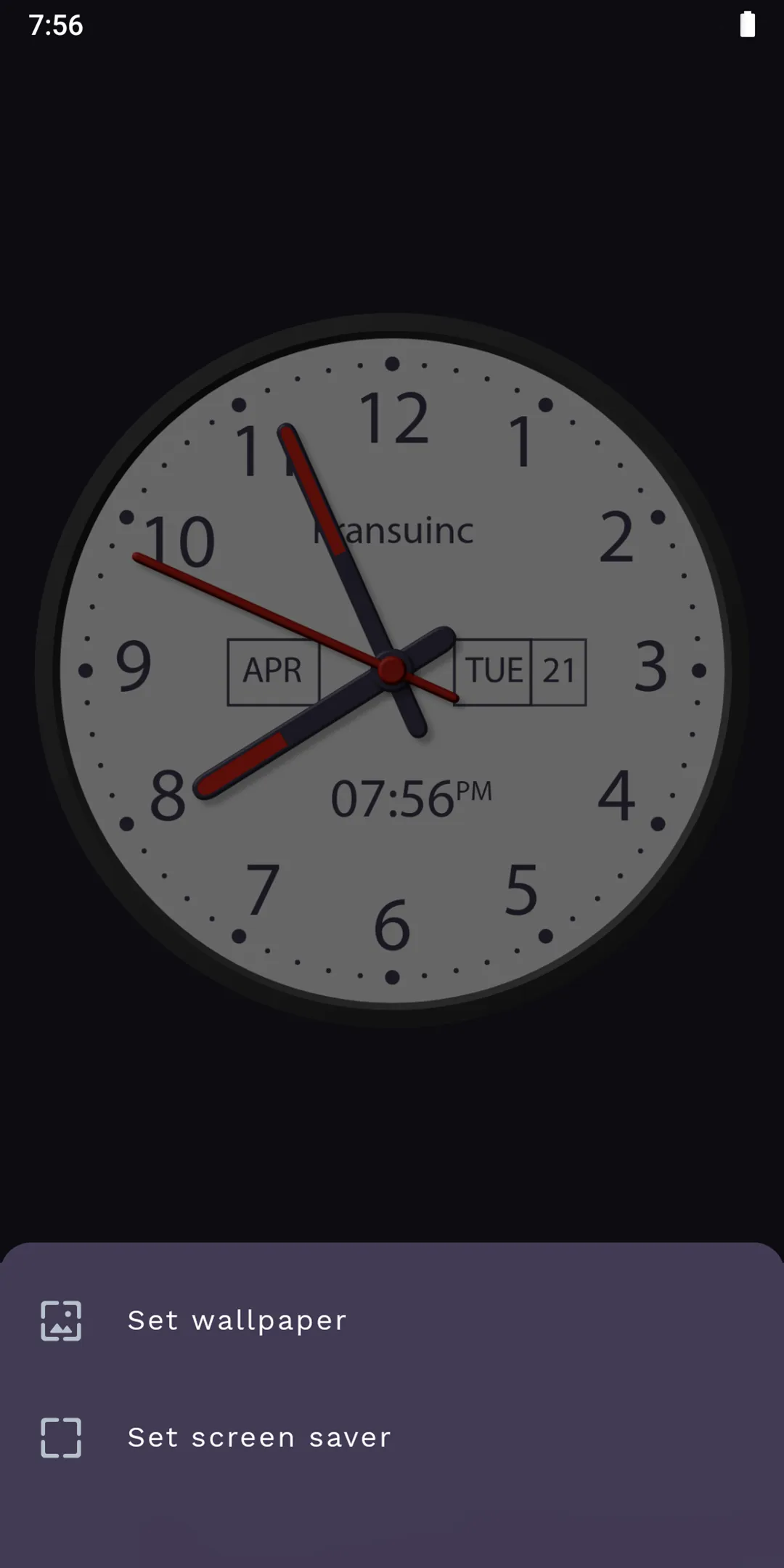 Clock Live Wallpaper | Indus Appstore | Screenshot