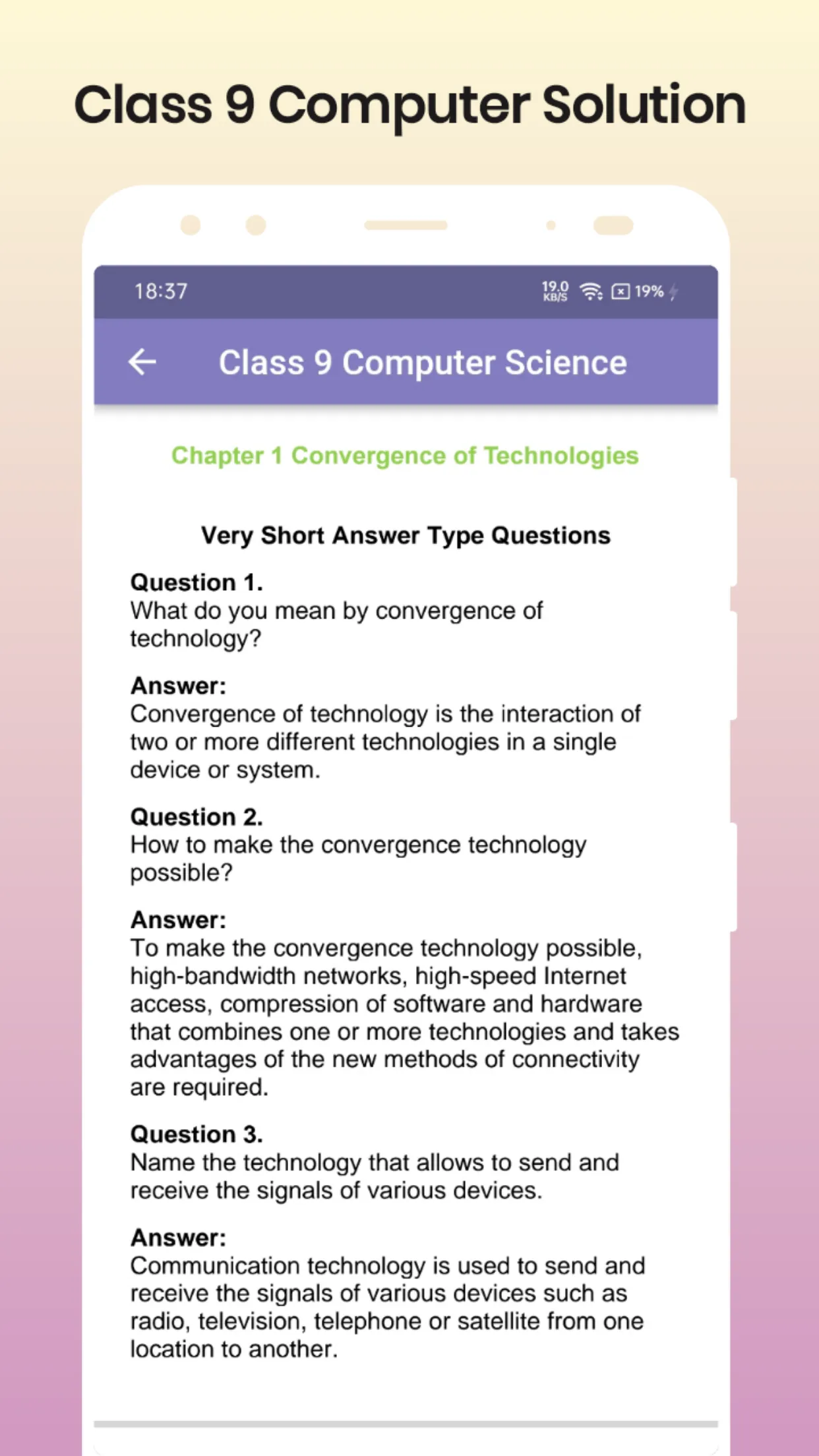 Class 9 Computer Solution | Indus Appstore | Screenshot