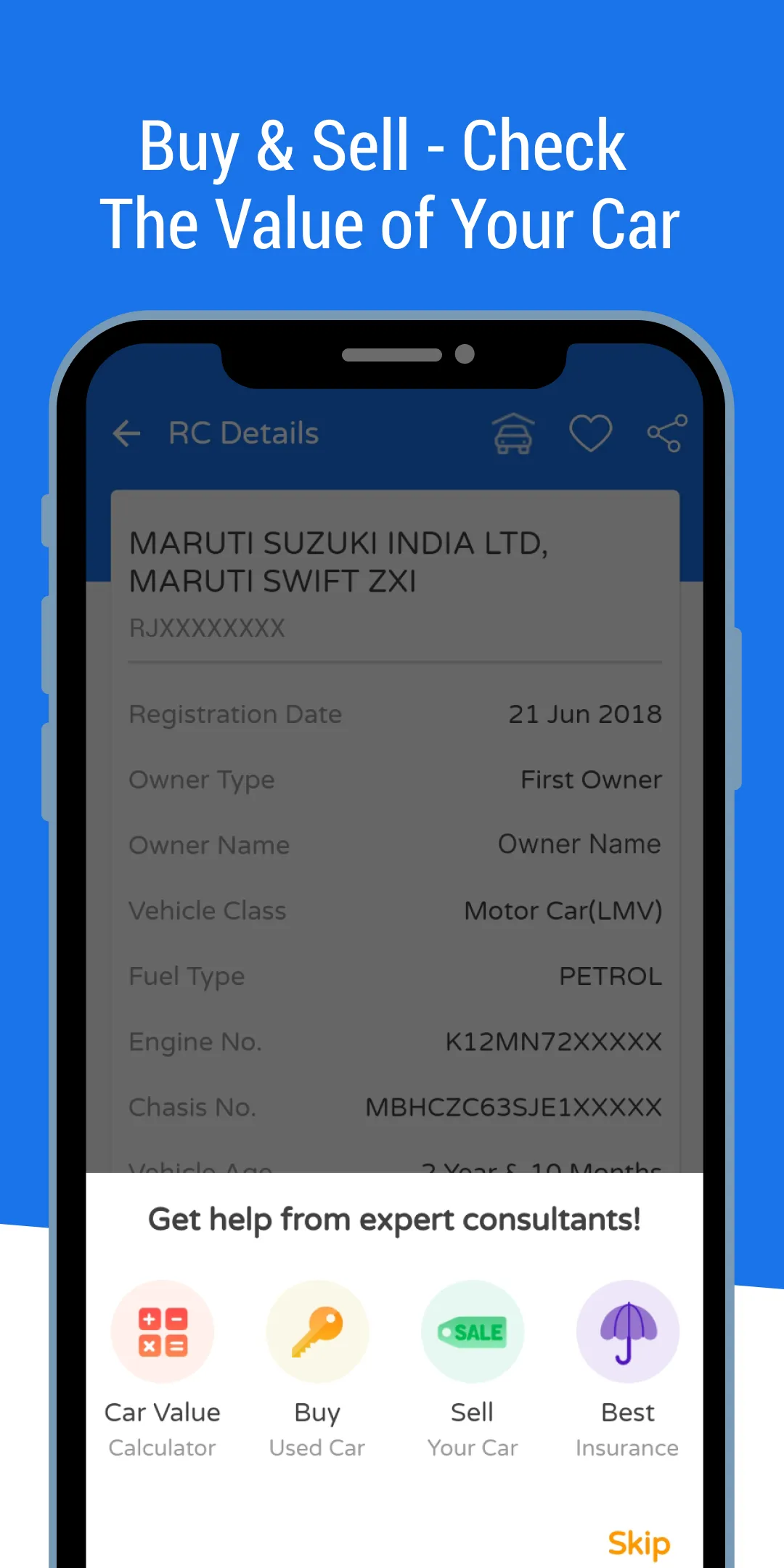 Check Vehicle Info | Indus Appstore | Screenshot