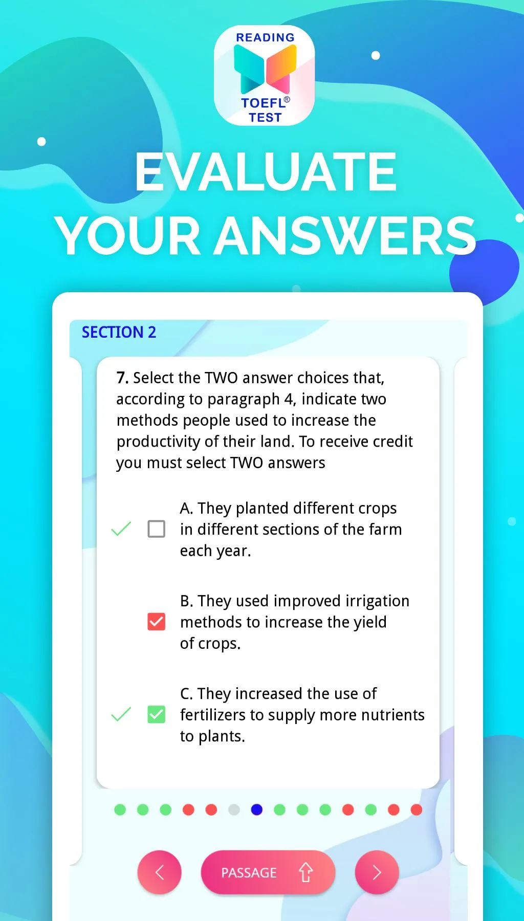 Reading - TOEFL® Prep Tests | Indus Appstore | Screenshot