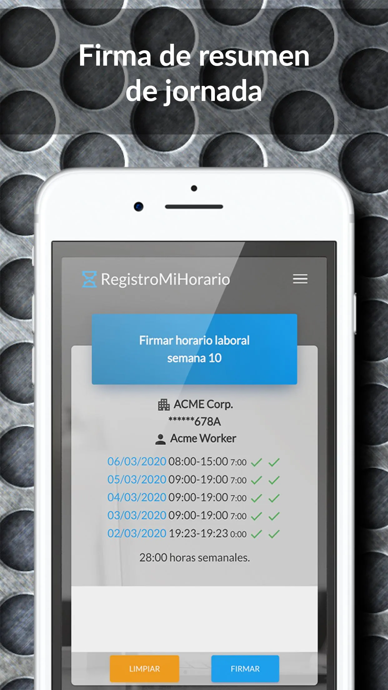 Registro Mi Horario | Indus Appstore | Screenshot