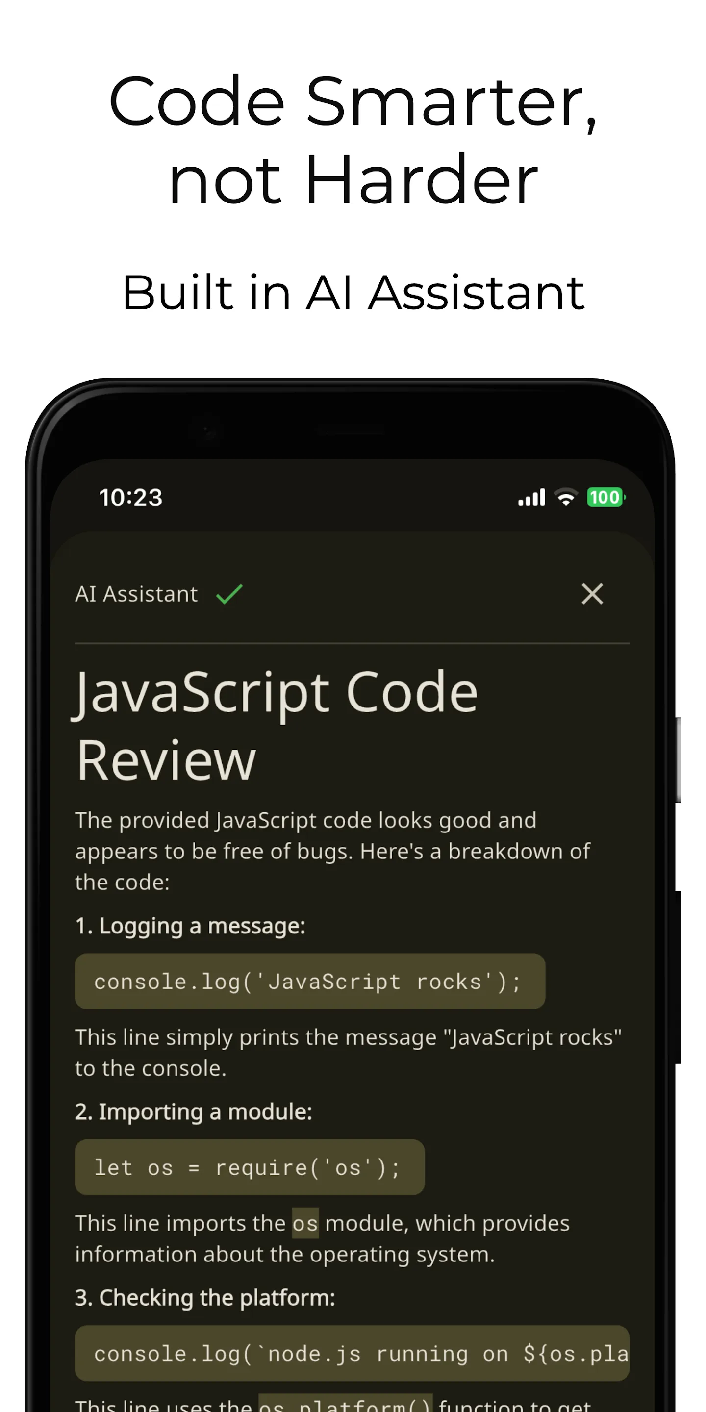 JavaScript Coding Editor & IDE | Indus Appstore | Screenshot