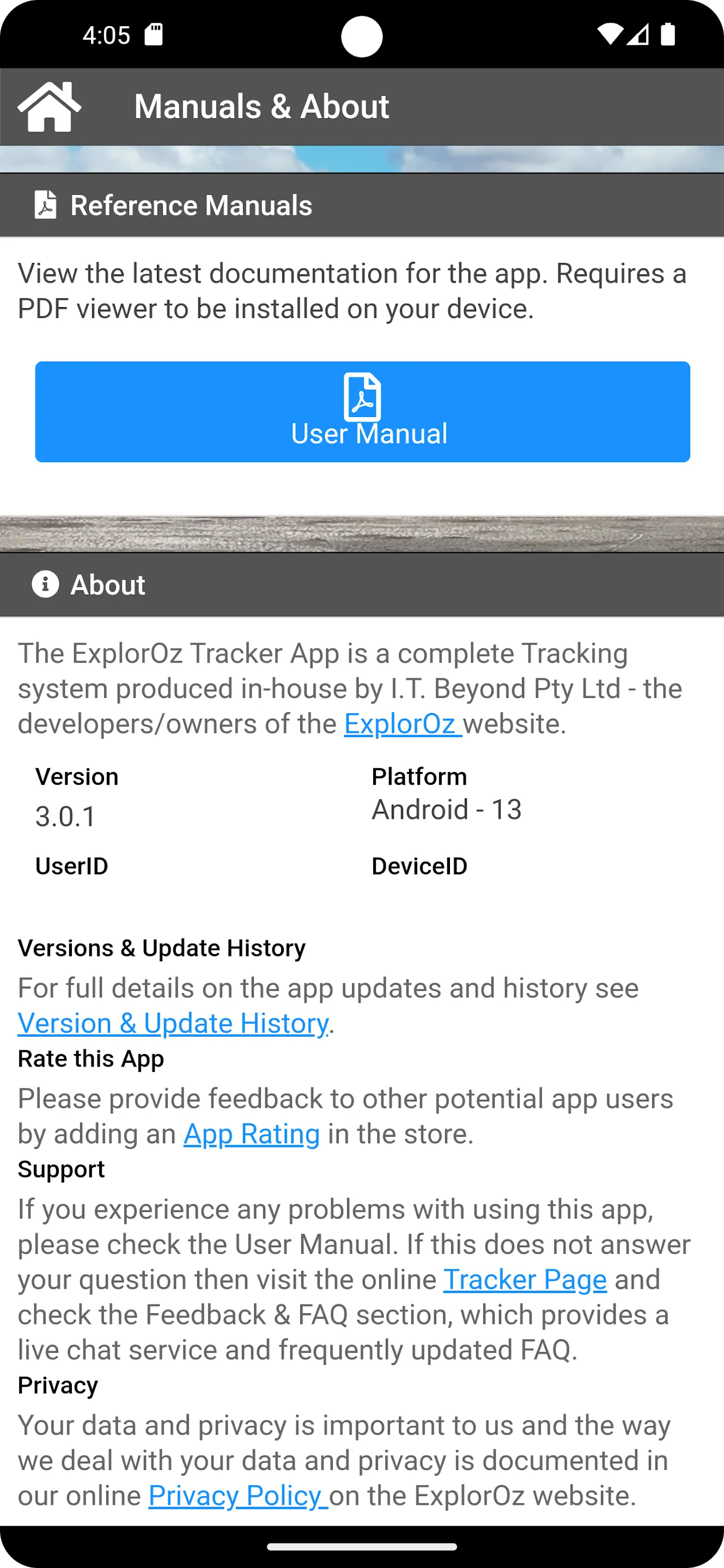 ExplorOz Tracker | Indus Appstore | Screenshot