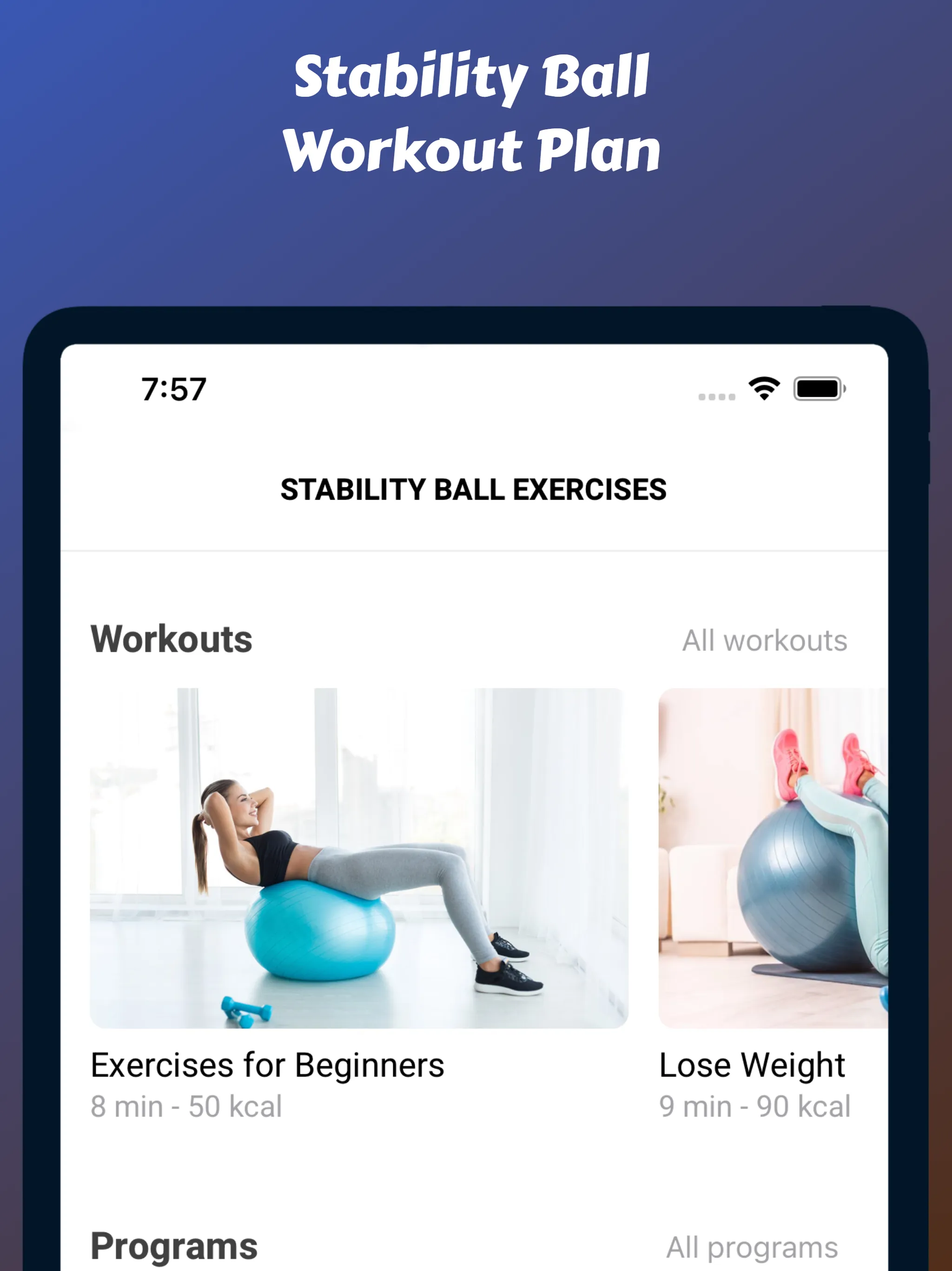 Stability Ball Workout Plan | Indus Appstore | Screenshot